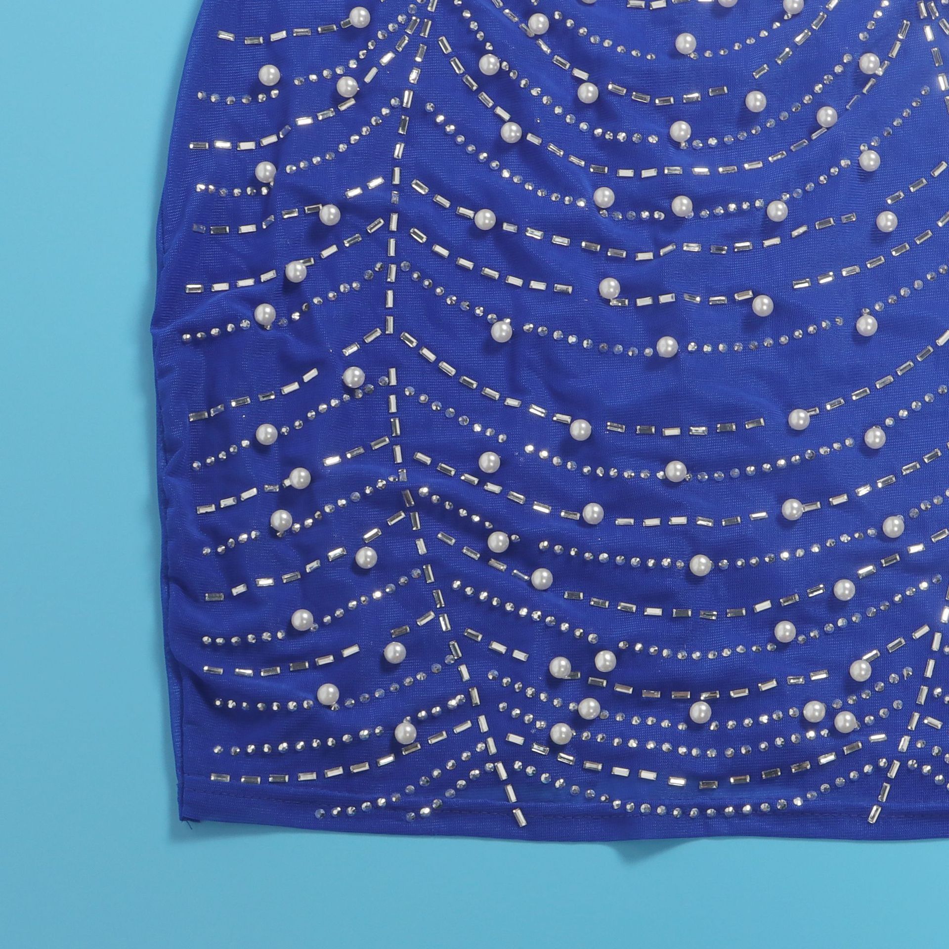 CM.YAYA Women Diamonds Hot Rhinestones Feather Mesh Strapless Plunging V-neck Bodycon Midi Dress 2023 Sexy Party Evening Dresses