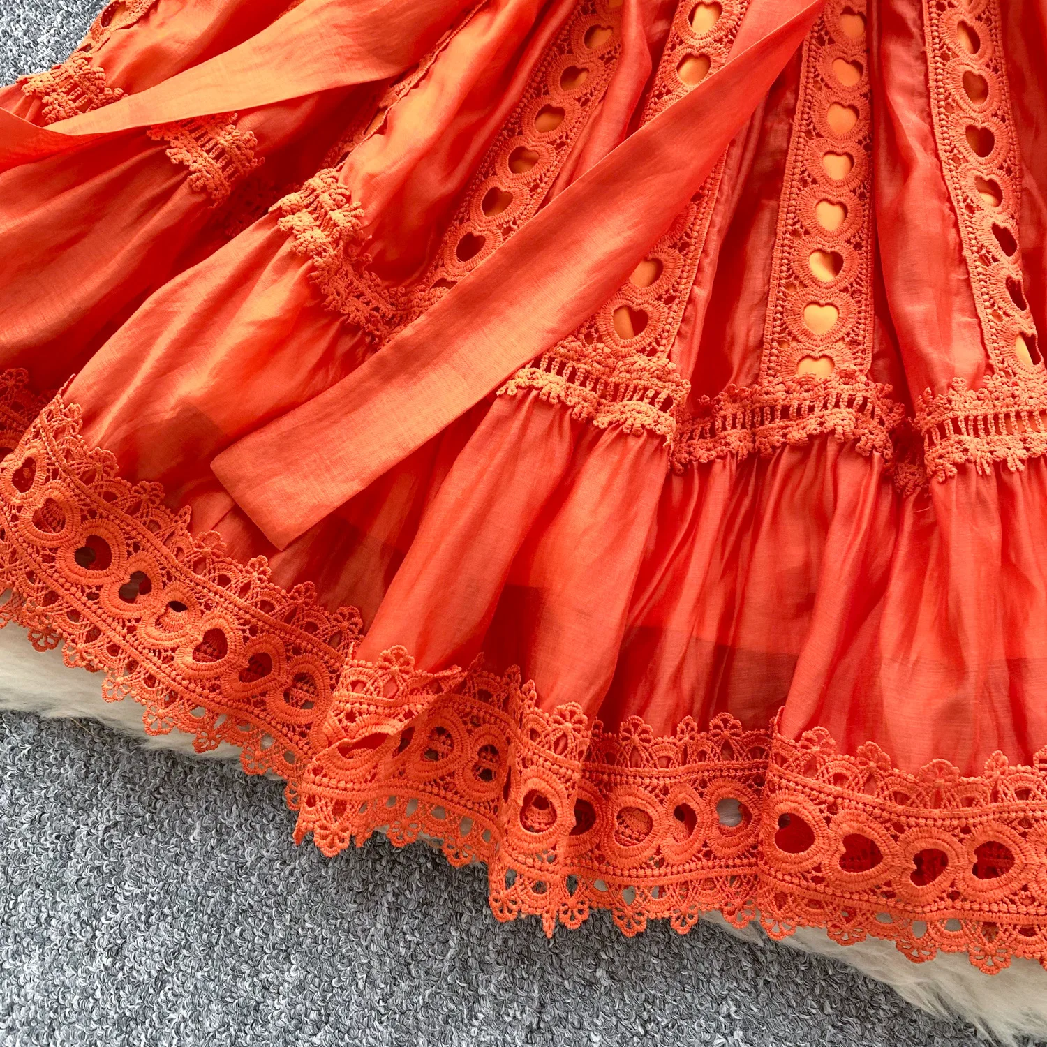 CM.YAYA Women Lantern Half Sleeve Embriodery Patchwork Button Up A-line Dress 2025 Birthday Vacation Sexy Party Elegant Dresses CM.YAYA Women Lantern Half Sleeve Embriodery Patchwork Button Up A-line Dress 2025 Birthday Vacation Sexy Party Elegant Dresses