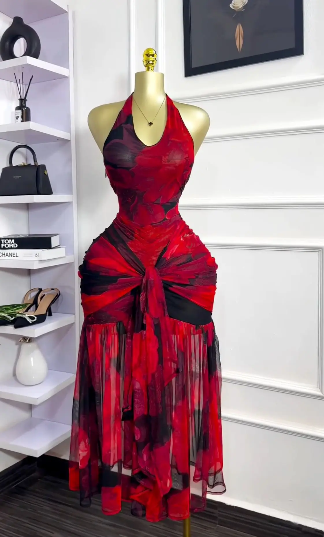 CM.YAYA Women Halter Neck Backless Ruched Stacked Sleeveless Mesh Long Maxi Dress 2025 Birthday Even Sexy Party Dresses Vestidos CM.YAYA Women Halter Neck Backless Ruched Stacked Sleeveless Mesh Long Maxi Dress 2025 Birthday Even Sexy Party Dresses Vestidos