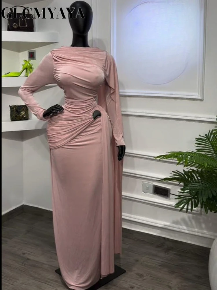 CM.YAYA Women Clock Long Sleeve Stacked Ruched Bodycon Midi Maxi Long Dress 2025 Birthday Sexy Party Floor Length Trendy Dresses CM.YAYA Women Clock Long Sleeve Stacked Ruched Bodycon Midi Maxi Long Dress 2025 Birthday Sexy Party Floor Length Trendy Dresses