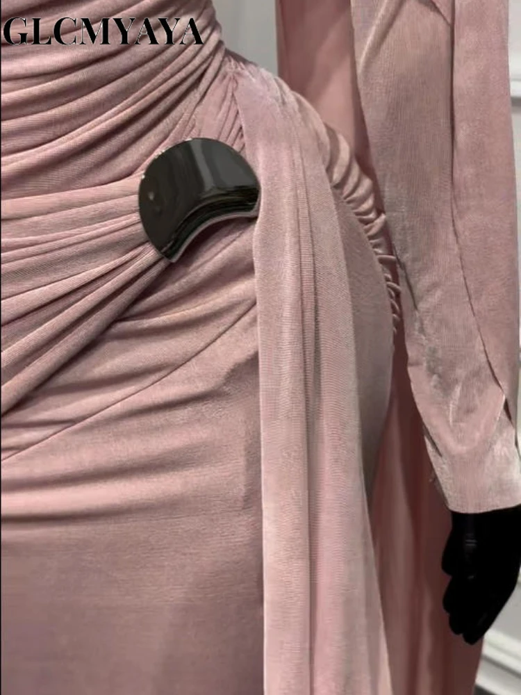 CM.YAYA Women Clock Long Sleeve Stacked Ruched Bodycon Midi Maxi Long Dress 2025 Birthday Sexy Party Floor Length Trendy Dresses CM.YAYA Women Clock Long Sleeve Stacked Ruched Bodycon Midi Maxi Long Dress 2025 Birthday Sexy Party Floor Length Trendy Dresses