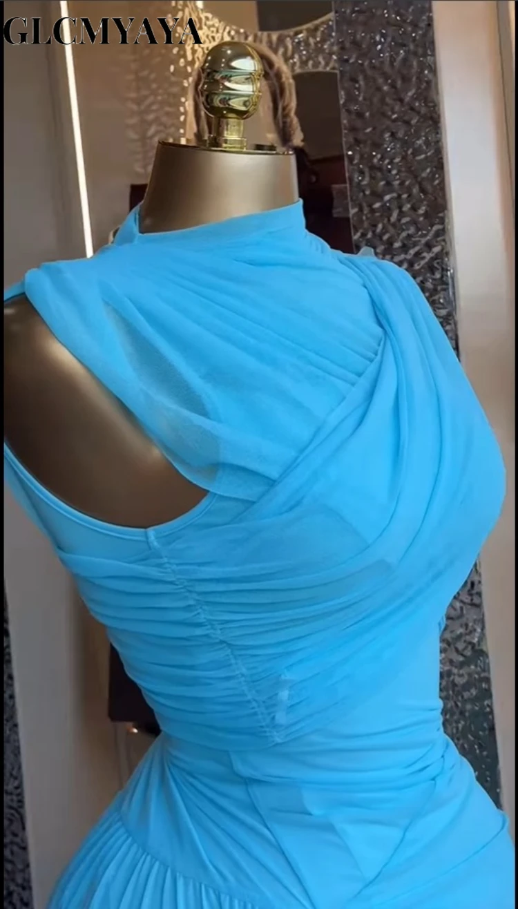 GLCMYAYA Women Stacked Wraped Bodycon Midi Sleeve Long Maxi Dress 2026 Elegant Evening Birthday Party Dresses Trendy Vestidos