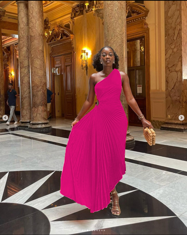 CMYAYA Women One Shoulder Sleeveless Roll Waist Pleated Ruched A-line Dress Sexy Party Prom Evening Maxi Dresses Orange Vestidos CMYAYA Women One Shoulder Sleeveless Roll Waist Pleated Ruched A-line Dress Sexy Party Prom Evening Maxi Dresses Orange Vestidos