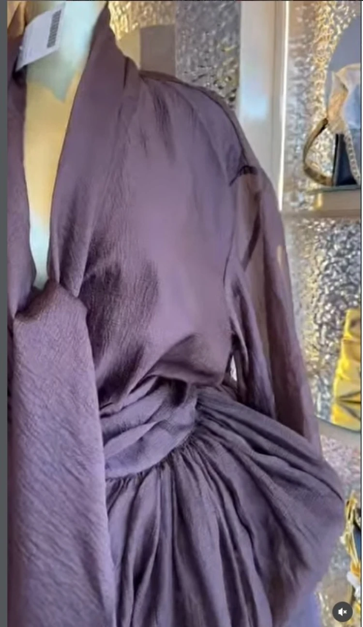 CM.YAYA Women Scarf Collar Smock Lantern Long Sleeve Mini Dress 2026 Street Party Education Holiday Dresses Vestidos