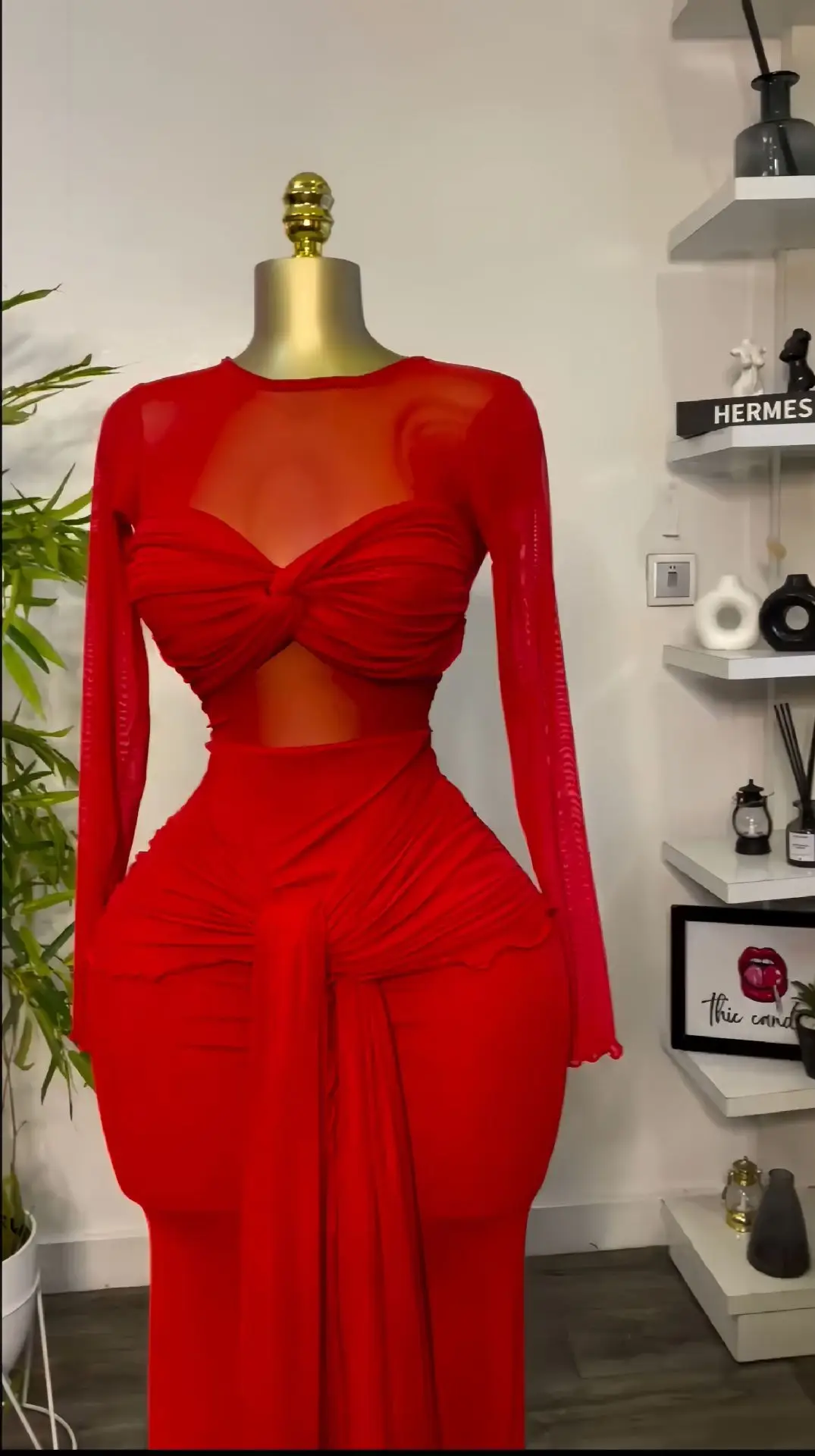 CM.YAYA Women Mesh See Though Long Sleeve Maxi Bowknot Long Dress 2026 Birthday Vacation Sexy Club Party Evening Street Dresses