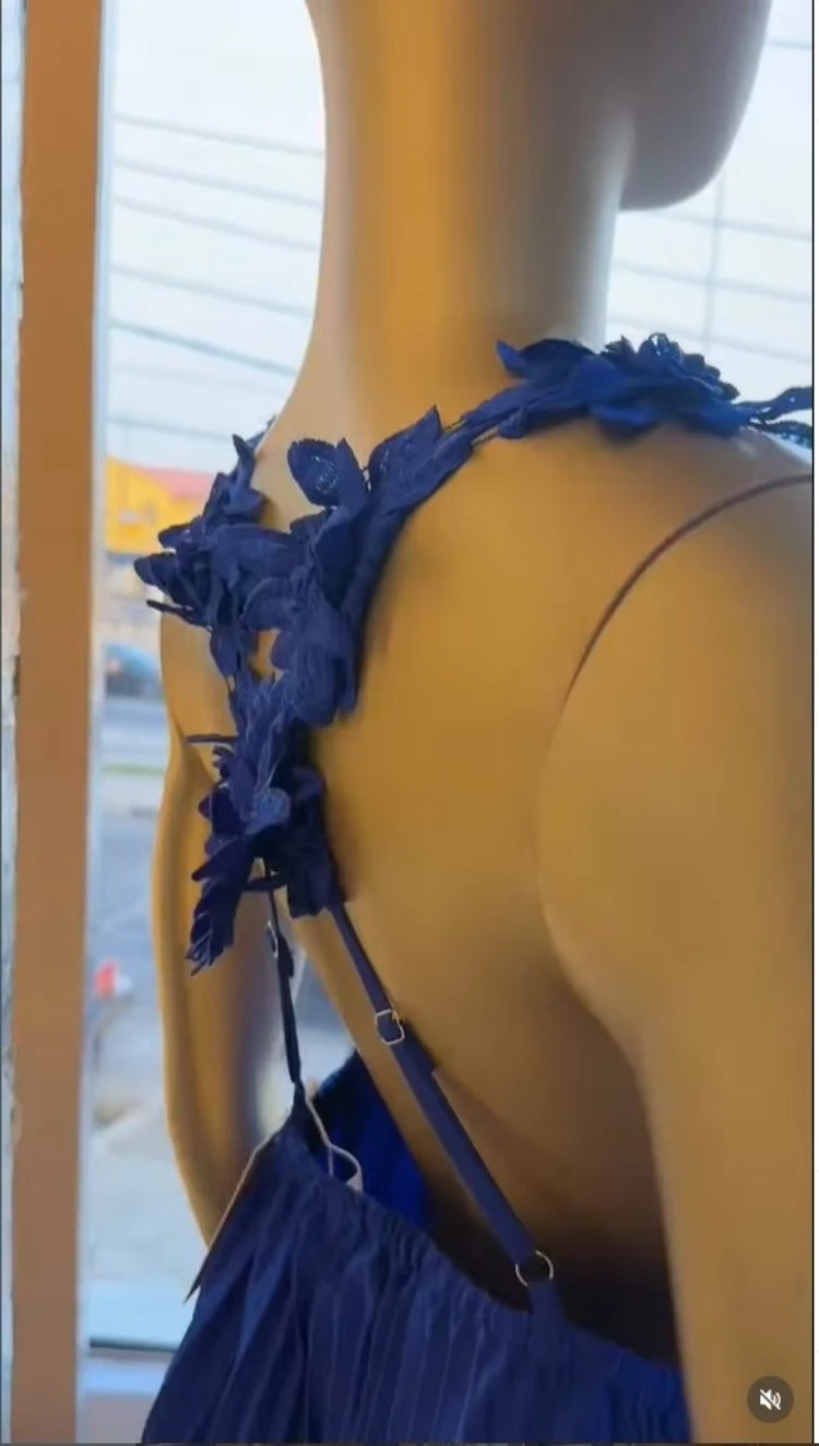 CM.YAYA Women's Floral Applique Spaghetti Strap Pleated Maxi Formal Dress 2026 Education Party Cocktail Night Out Beach Dresses