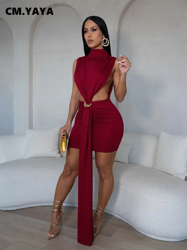 CM.YAYA Women O-neck Ruched Stacked Bodycon Midi Mini Dress 2025 Summer Birthday Evening Party Club Vestidos Sexy Chic Dresses CM.YAYA Women O-neck Ruched Stacked Bodycon Midi Mini Dress 2025 Summer Birthday Evening Party Club Vestidos Sexy Chic Dresses