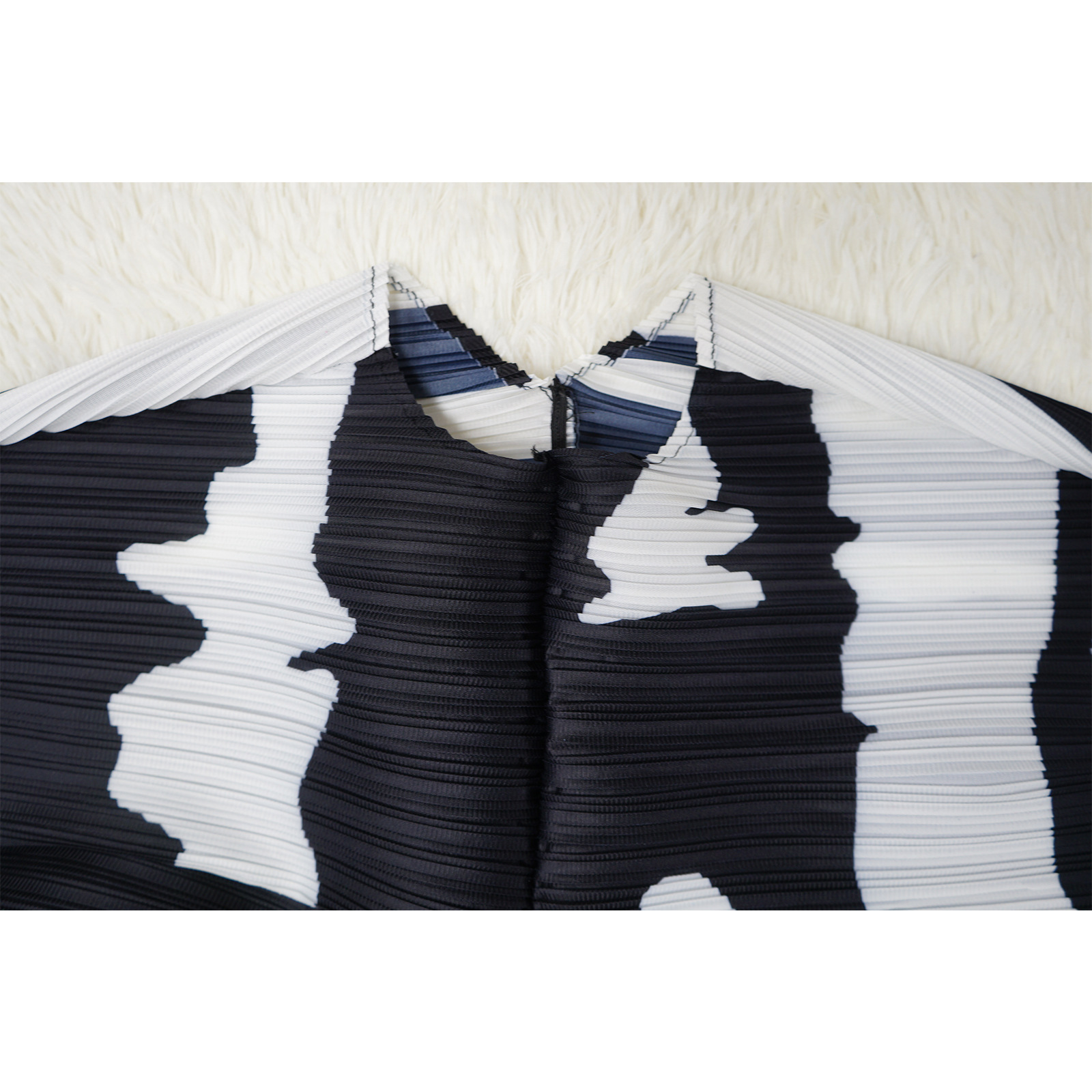 CM.YAYA Elegant Women Pleated Patchwork Double Wear Batwing Long Sleeve V-neck Bodycon Midi Maxi Long Dresses Vestidos