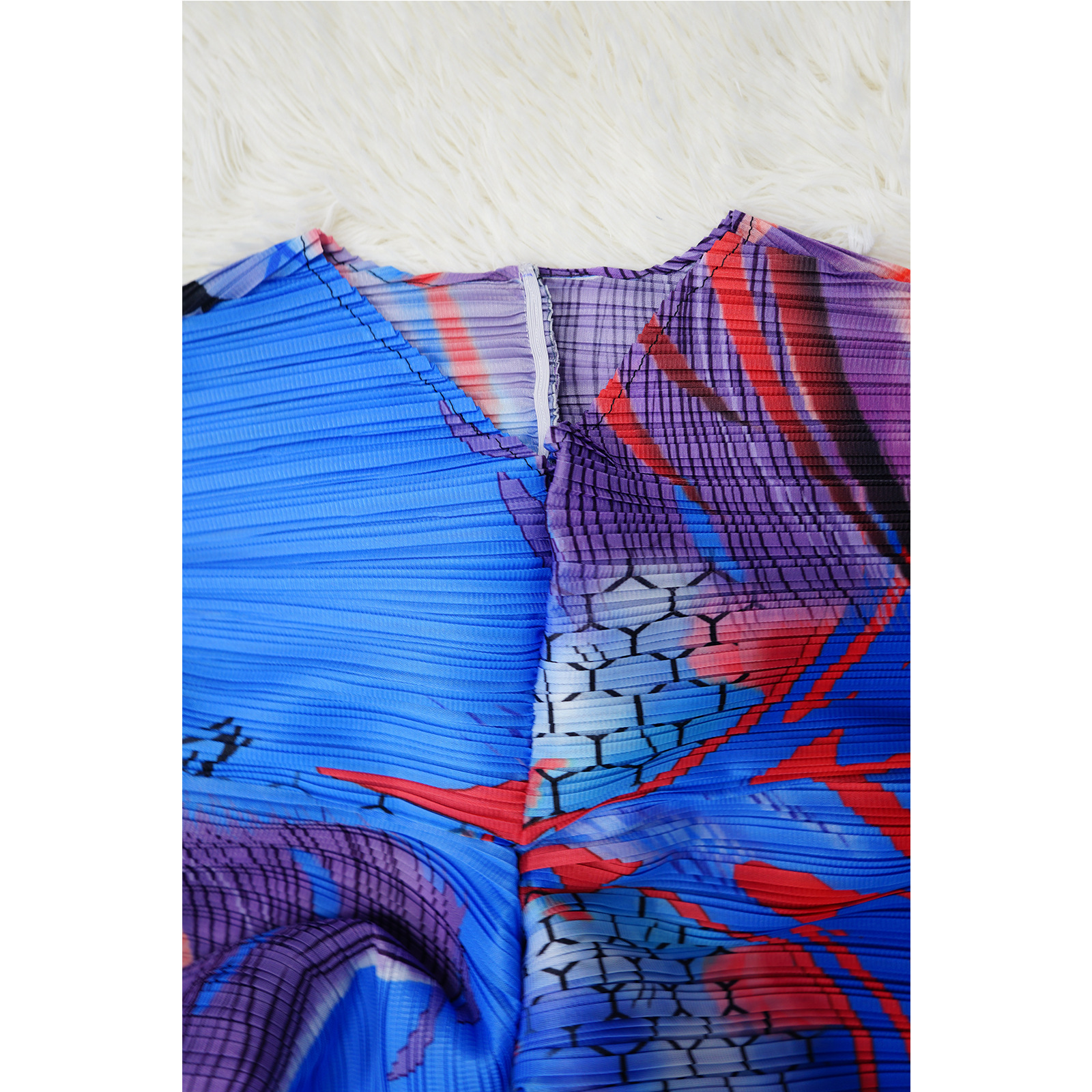 CM.YAYA Elegant Women Pleated Patchwork Double Wear Batwing Long Sleeve V-neck Bodycon Midi Maxi Long Dresses Vestidos