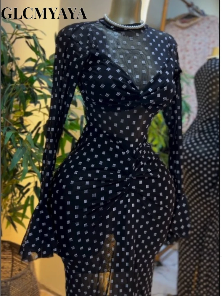 CM.YAYA Women Bell Long Sleeve Wrap Bust Stacked Ruched Maxi Dress 2026 Beach Trendy Vacation Education Long Dresses Vestidos CM.YAYA Women Bell Long Sleeve Wrap Bust Stacked Ruched Maxi Dress 2026 Beach Trendy Vacation Education Long Dresses Vestidos