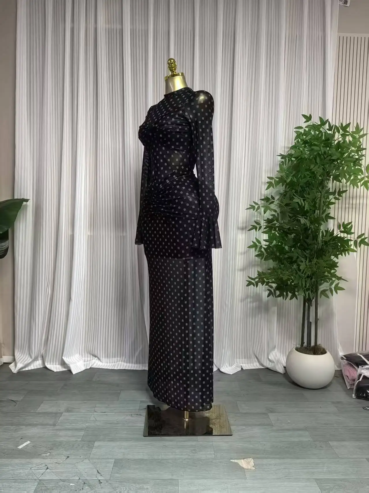 CM.YAYA Women Bell Long Sleeve Wrap Bust Stacked Ruched Maxi Dress 2026 Beach Trendy Vacation Education Long Dresses Vestidos CM.YAYA Women Bell Long Sleeve Wrap Bust Stacked Ruched Maxi Dress 2026 Beach Trendy Vacation Education Long Dresses Vestidos