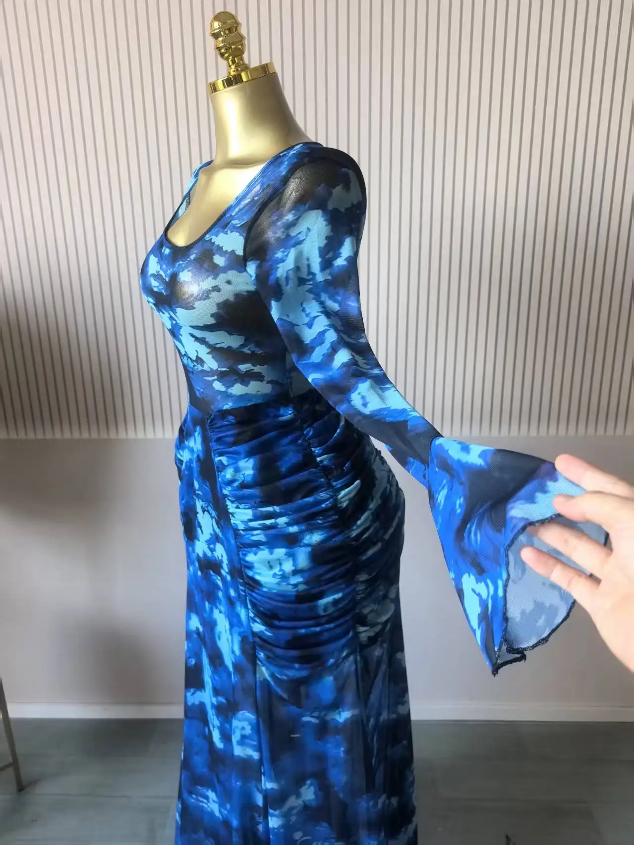 CM.YAYA Women Floral asymmetrical Neckline Ruched Long Dress 2026 Elegant Birthday Party Long Sleeve Stacked Midi Maxi Dresses CM.YAYA Women Floral asymmetrical Neckline Ruched Long Dress 2026 Elegant Birthday Party Long Sleeve Stacked Midi Maxi Dresses