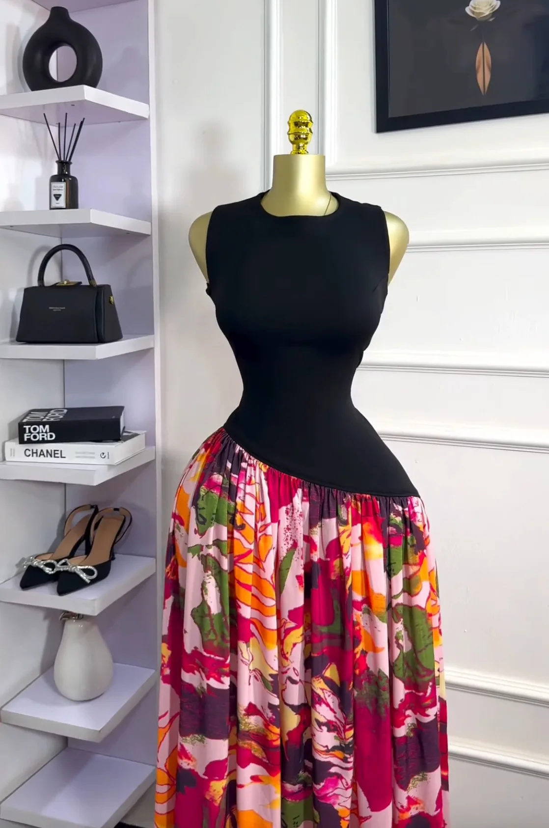 CM.YAYA Women Sleeveless with Sashes Printed Patchwork Tank Long Maxi Dress 2025 Birthday Evening Sexy Party Dresses Vestidos CM.YAYA Women Sleeveless with Sashes Printed Patchwork Tank Long Maxi Dress 2025 Birthday Evening Sexy Party Dresses Vestidos