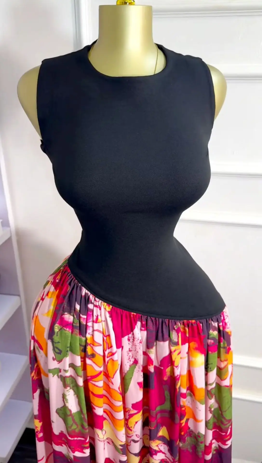 CM.YAYA Women Sleeveless with Sashes Printed Patchwork Tank Long Maxi Dress 2025 Birthday Evening Sexy Party Dresses Vestidos CM.YAYA Women Sleeveless with Sashes Printed Patchwork Tank Long Maxi Dress 2025 Birthday Evening Sexy Party Dresses Vestidos