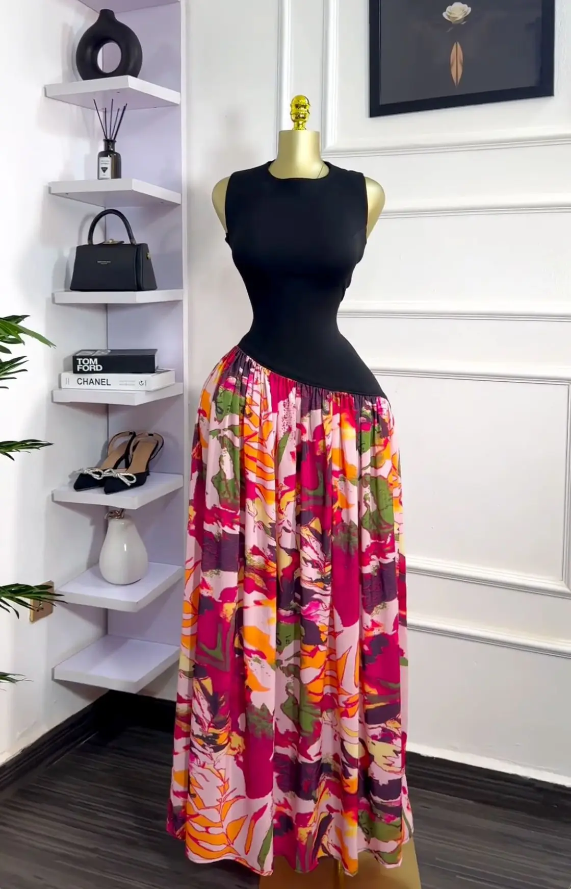 CM.YAYA Women Sleeveless with Sashes Printed Patchwork Tank Long Maxi Dress 2025 Birthday Evening Sexy Party Dresses Vestidos CM.YAYA Women Sleeveless with Sashes Printed Patchwork Tank Long Maxi Dress 2025 Birthday Evening Sexy Party Dresses Vestidos