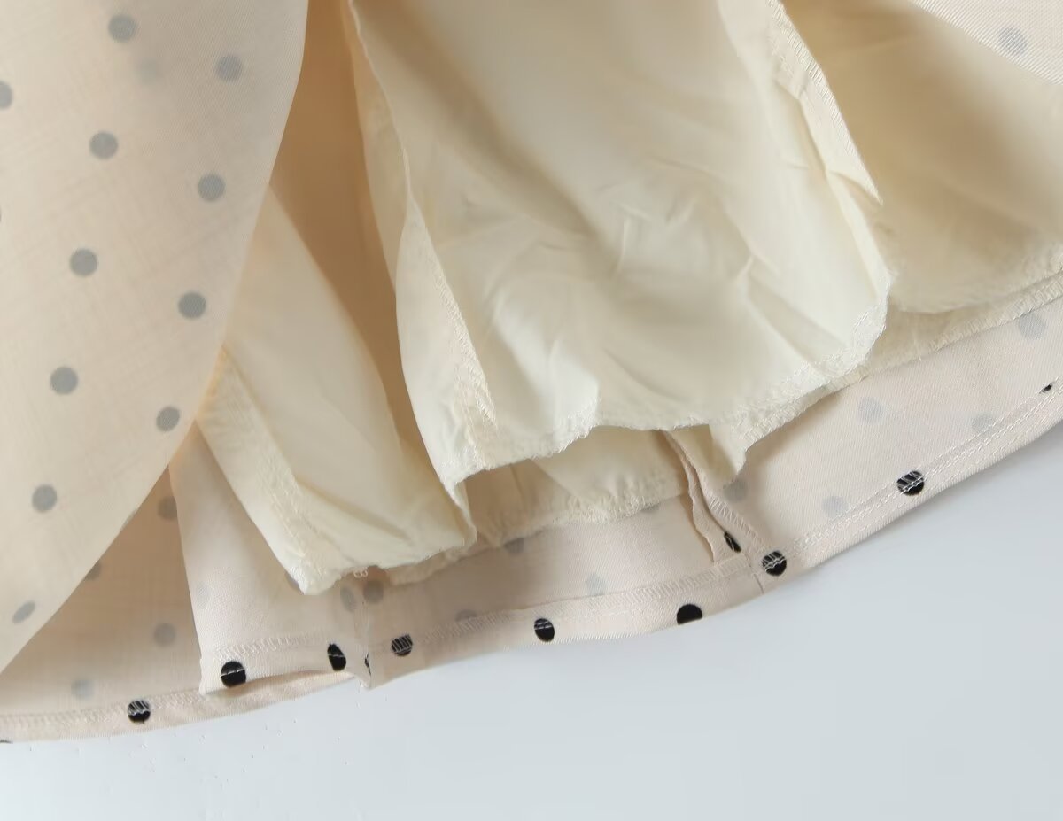 GLCMYAYA Women Dot Printed Slash Neck Tank A-line Smock Mini Dress 2025 Summer Vacation Holiday Party Birthday Dresses Vestiods