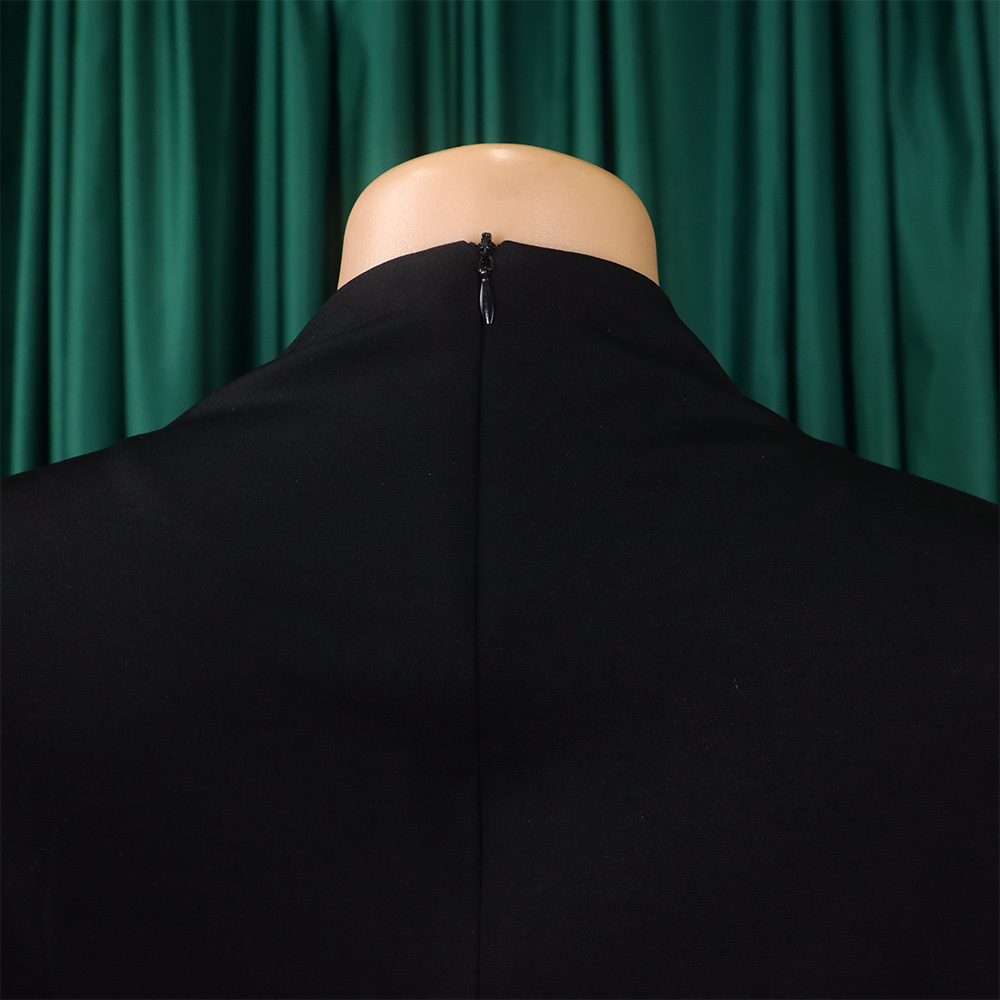 CM.YAYA Women Long Sleeve Draped High Waist Tunic Big Swing Maxi Dress 2023 OL Winter Street Vintage Ball Gown Dresses Vestidos