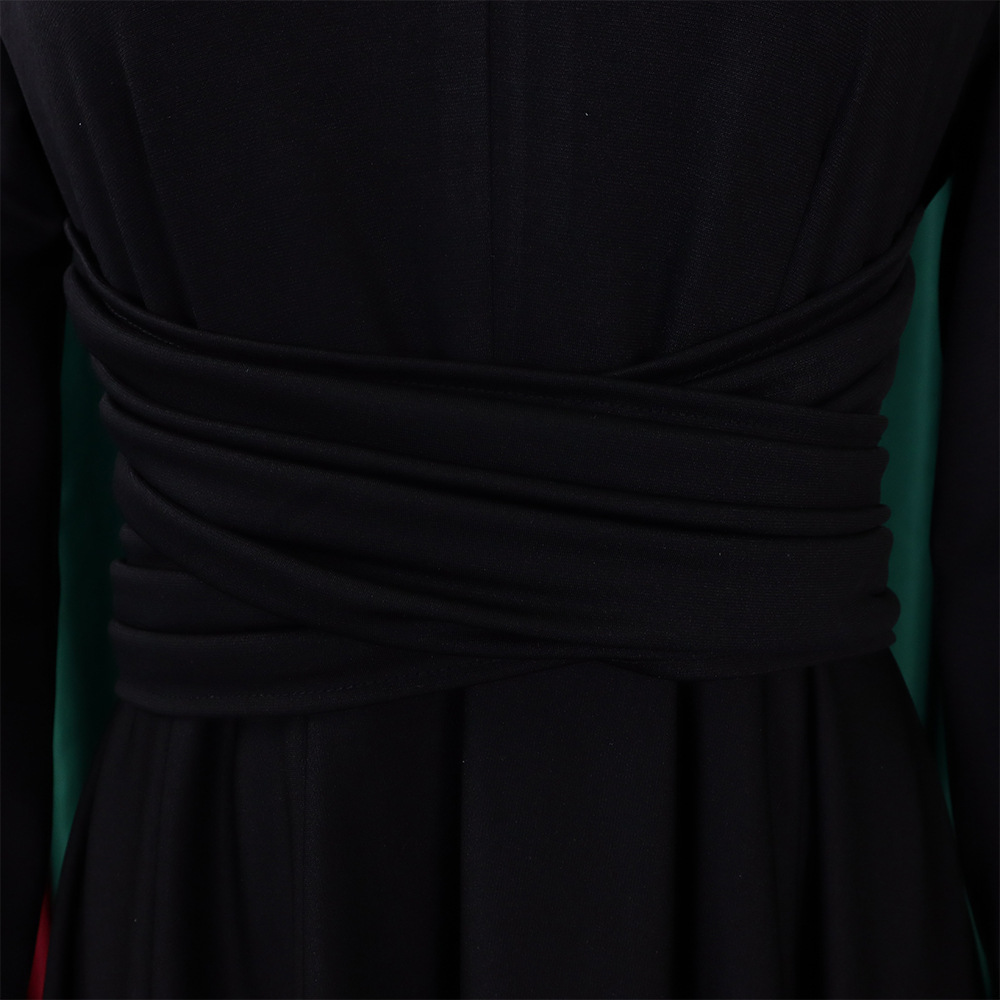 CM.YAYA Women Long Sleeve Draped High Waist Tunic Big Swing Maxi Dress 2023 OL Winter Street Vintage Ball Gown Dresses Vestidos