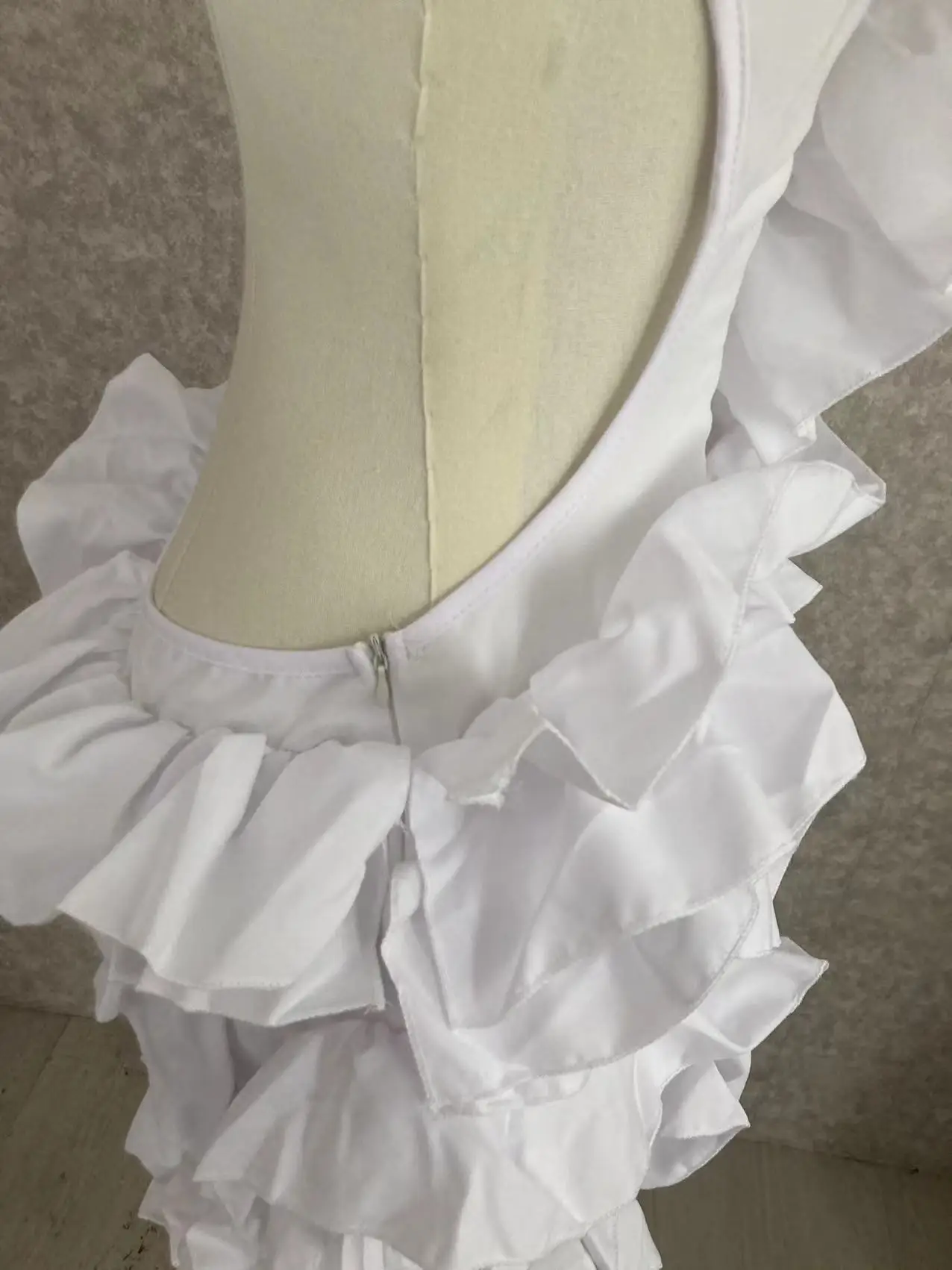 CM.YAYA Women Edible Tree Fungus Tierred High Low Asymmetrical Ball Gown Dress 2023 Sexy Club Party Evening High Street Dresses