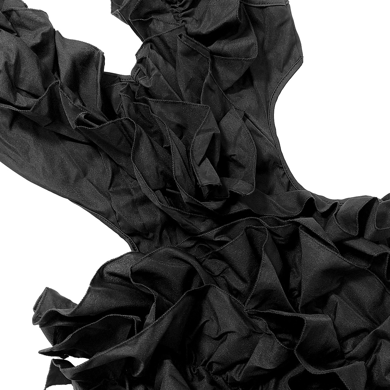 CM.YAYA Women Edible Tree Fungus Tierred High Low Asymmetrical Ball Gown Dress 2023 Sexy Club Party Evening High Street Dresses