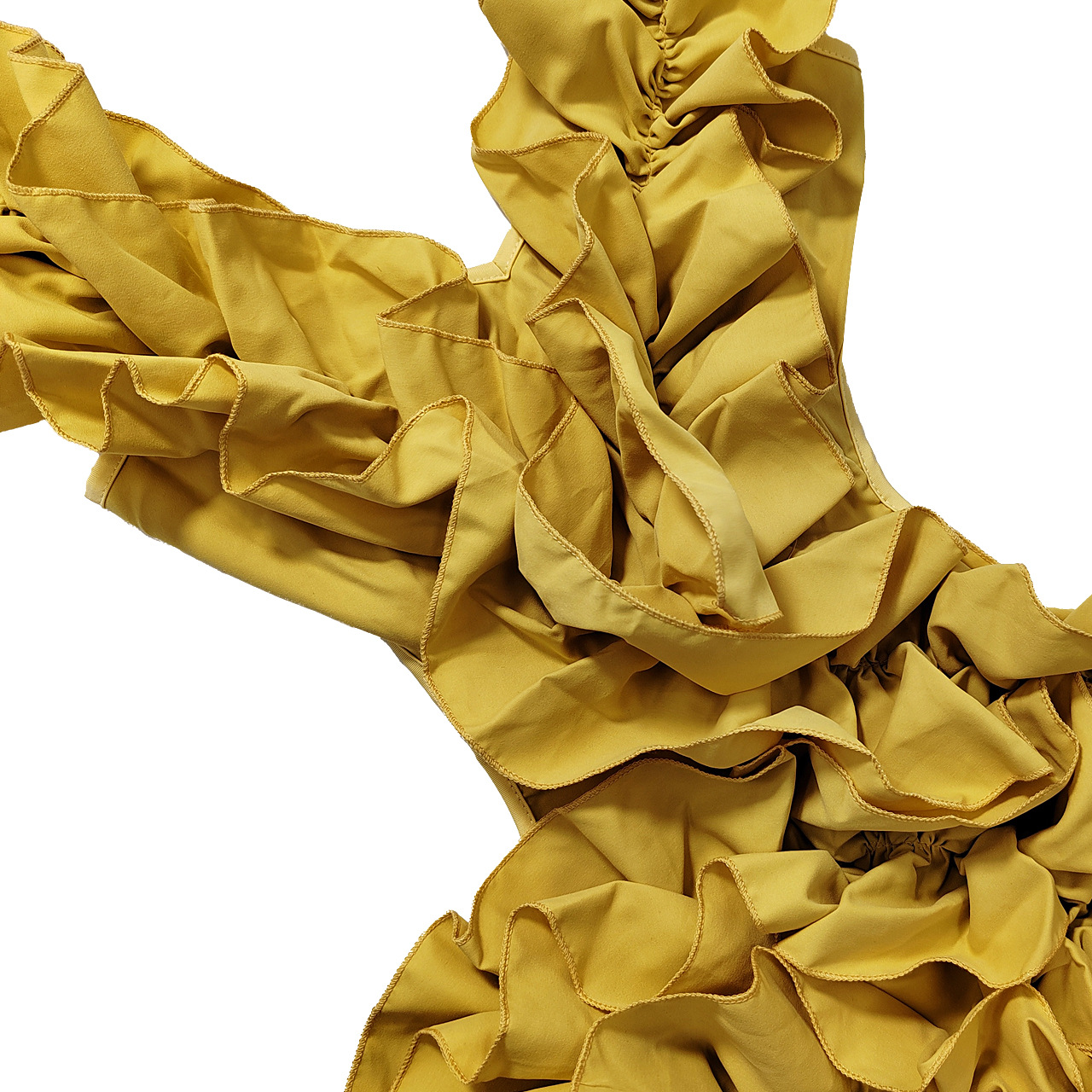 CM.YAYA Women Edible Tree Fungus Tierred High Low Asymmetrical Ball Gown Dress 2023 Sexy Club Party Evening High Street Dresses