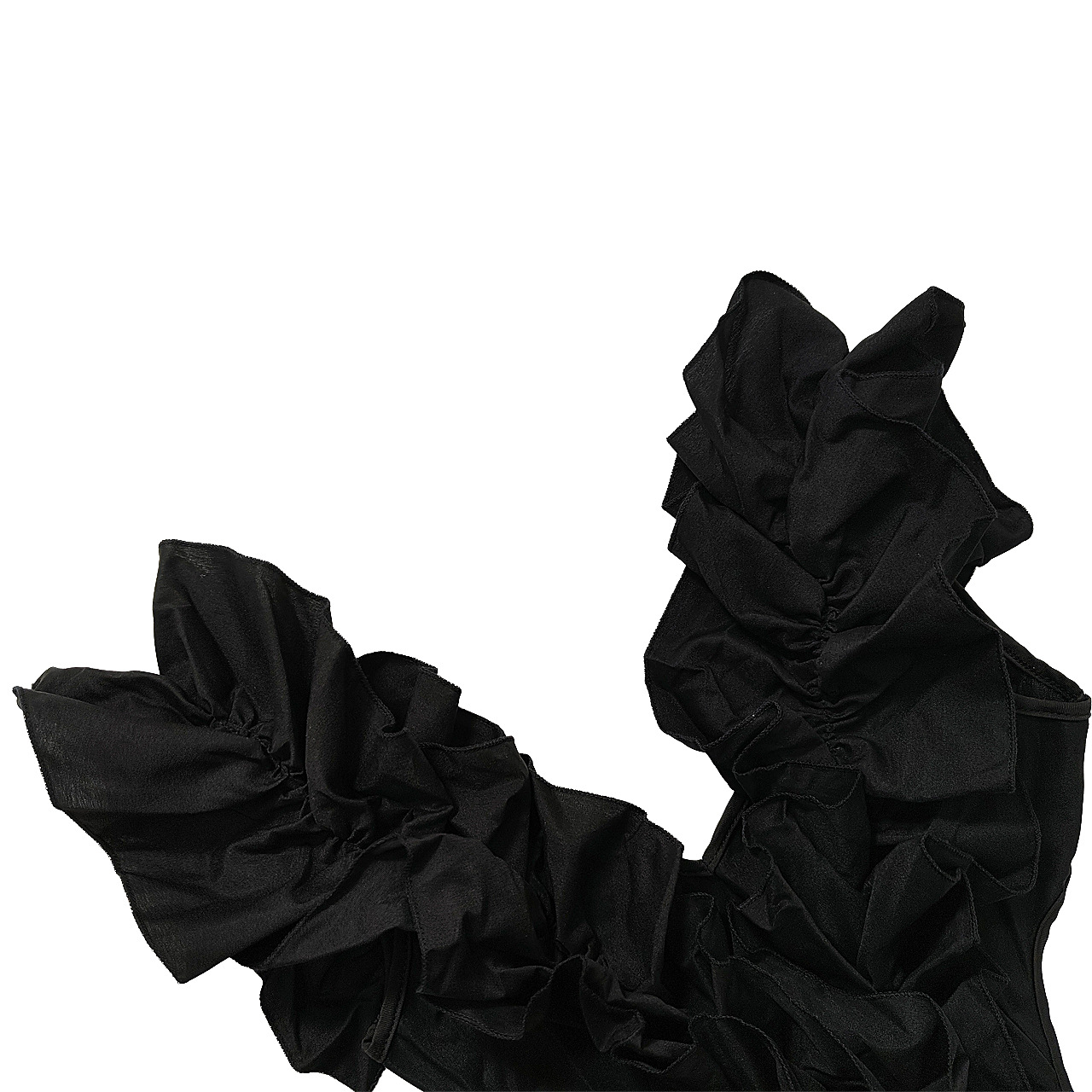 CM.YAYA Women Edible Tree Fungus Tierred High Low Asymmetrical Ball Gown Dress 2023 Sexy Club Party Evening High Street Dresses