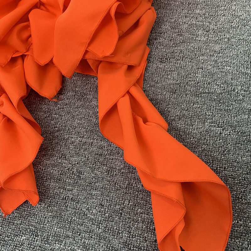 CM.YAYA Women Edible Tree Fungus Tierred High Low Asymmetrical Ball Gown Dress 2023 Sexy Club Party Evening High Street Dresses