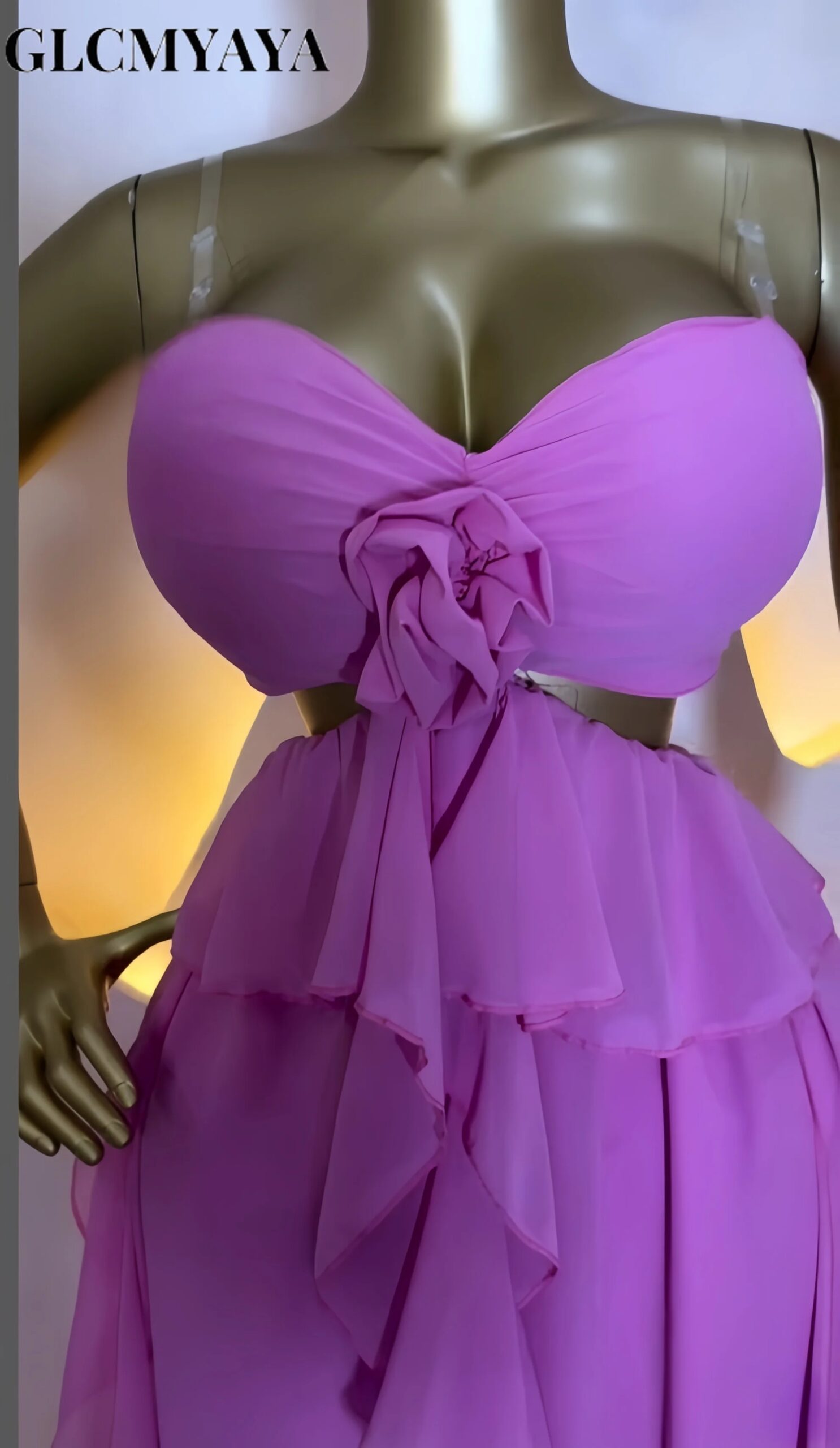 CM.YAYA Women Sweet Collar Floral Applique Ruffles A-line Bow Backless Maxi Dress Parties Education Beach Long Dresses Vestidos CM.YAYA Women Sweet Collar Floral Applique Ruffles A-line Bow Backless Maxi Dress Parties Education Beach Long Dresses Vestidos