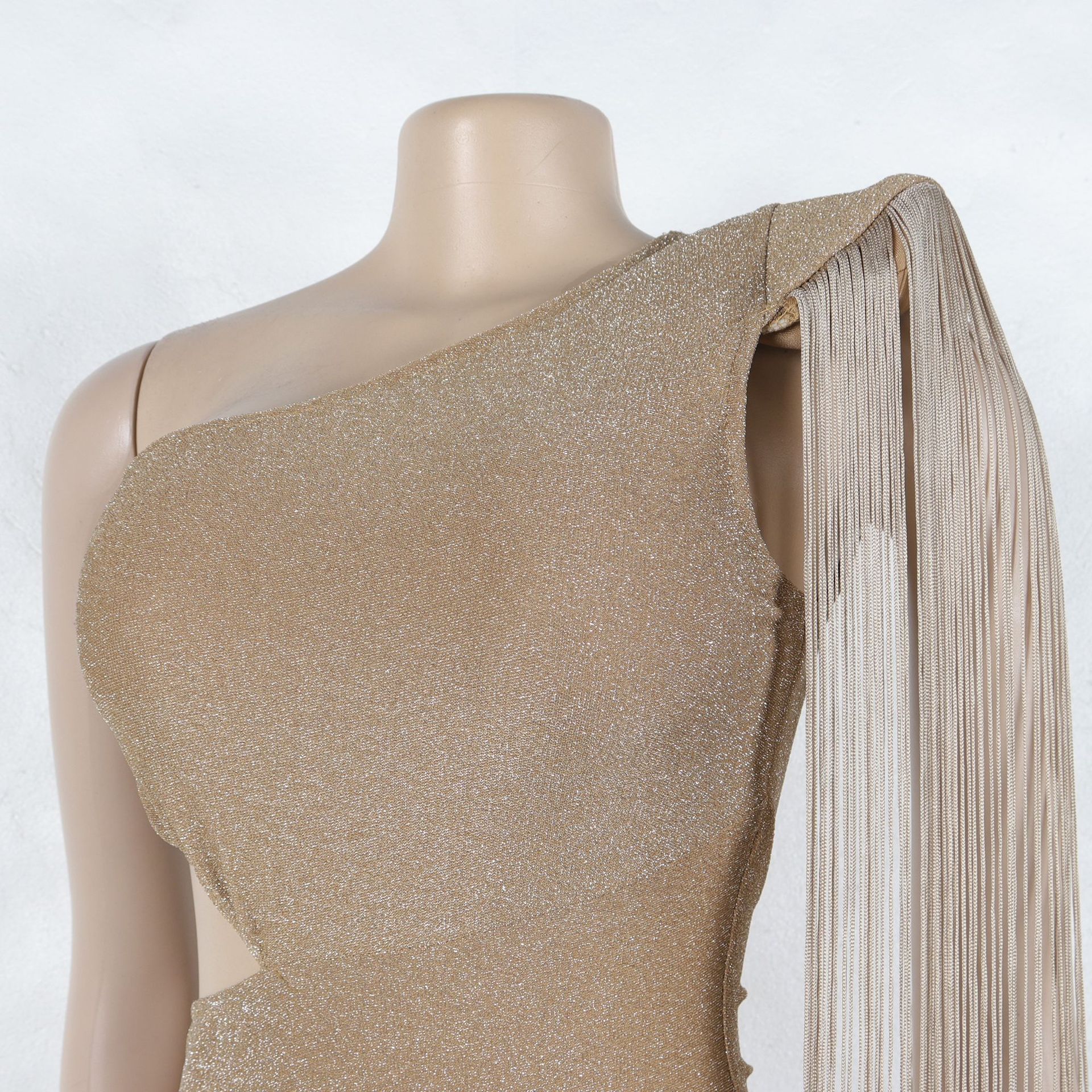 CM.YAYA Women One Shoulder Tassel Sleeveless Long Dress Diagonal Collar Summer Street Evening Sexy Night Party Dresses Vestidos