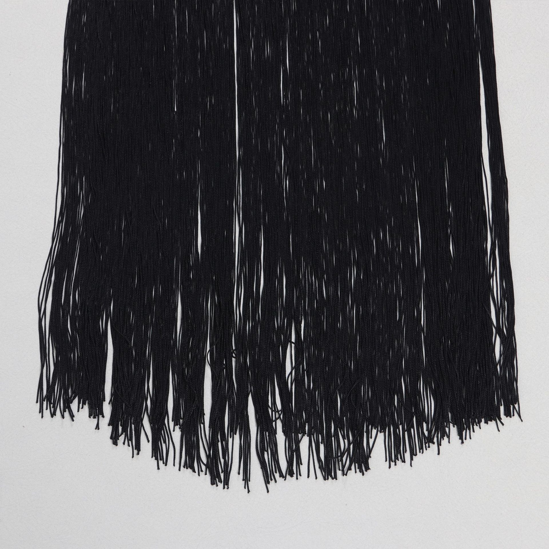 CM.YAYA Women One Shoulder Tassel Sleeveless Long Dress Diagonal Collar Summer Street Evening Sexy Night Party Dresses Vestidos