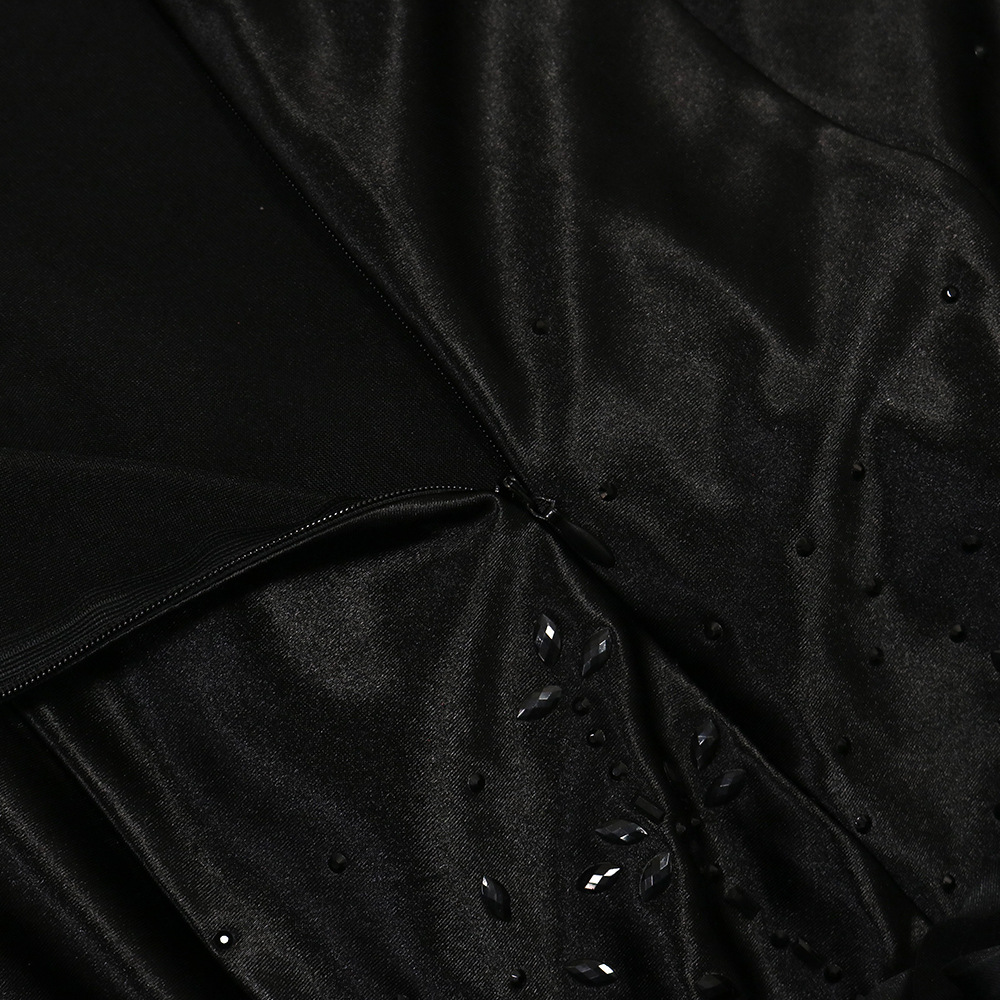 CM.YAYA Diamonds 3D Flower Mesh See Through Women Sleeveless Bodycon Long Dress Birthday Party Evening Prom Maxi Mermaid Dresses