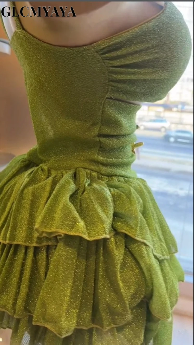 CM.YAYA Women's Sleeveless Strap Cutout Fishstar Ruffles A-line Dress 2026 Street Education Party Cocktail Night Out Dresses