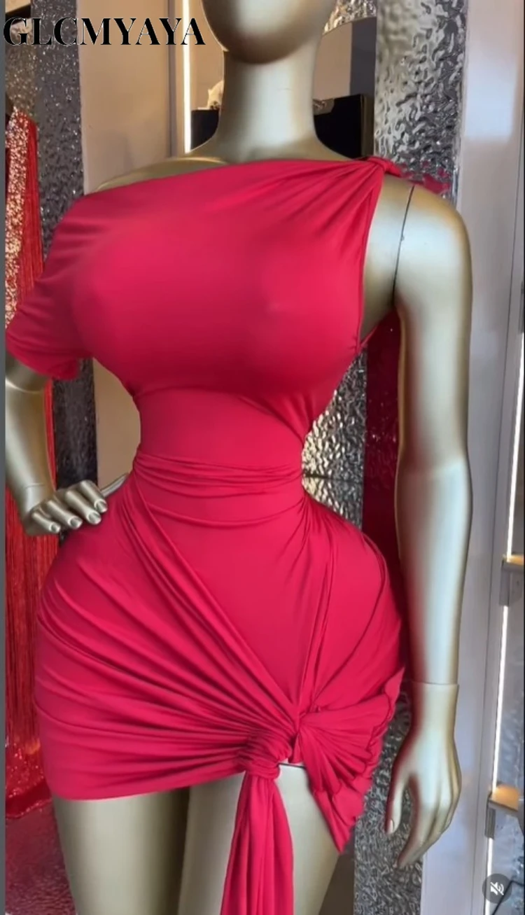 CM.YAYA Women's Knot Side Stacked Ruched One Short Sleeve Midi Mini Formal Dress 2026 Education Party Cocktail Night Out Dresses CM.YAYA Women's Knot Side Stacked Ruched One Short Sleeve Midi Mini Formal Dress 2026 Education Party Cocktail Night Out Dresses