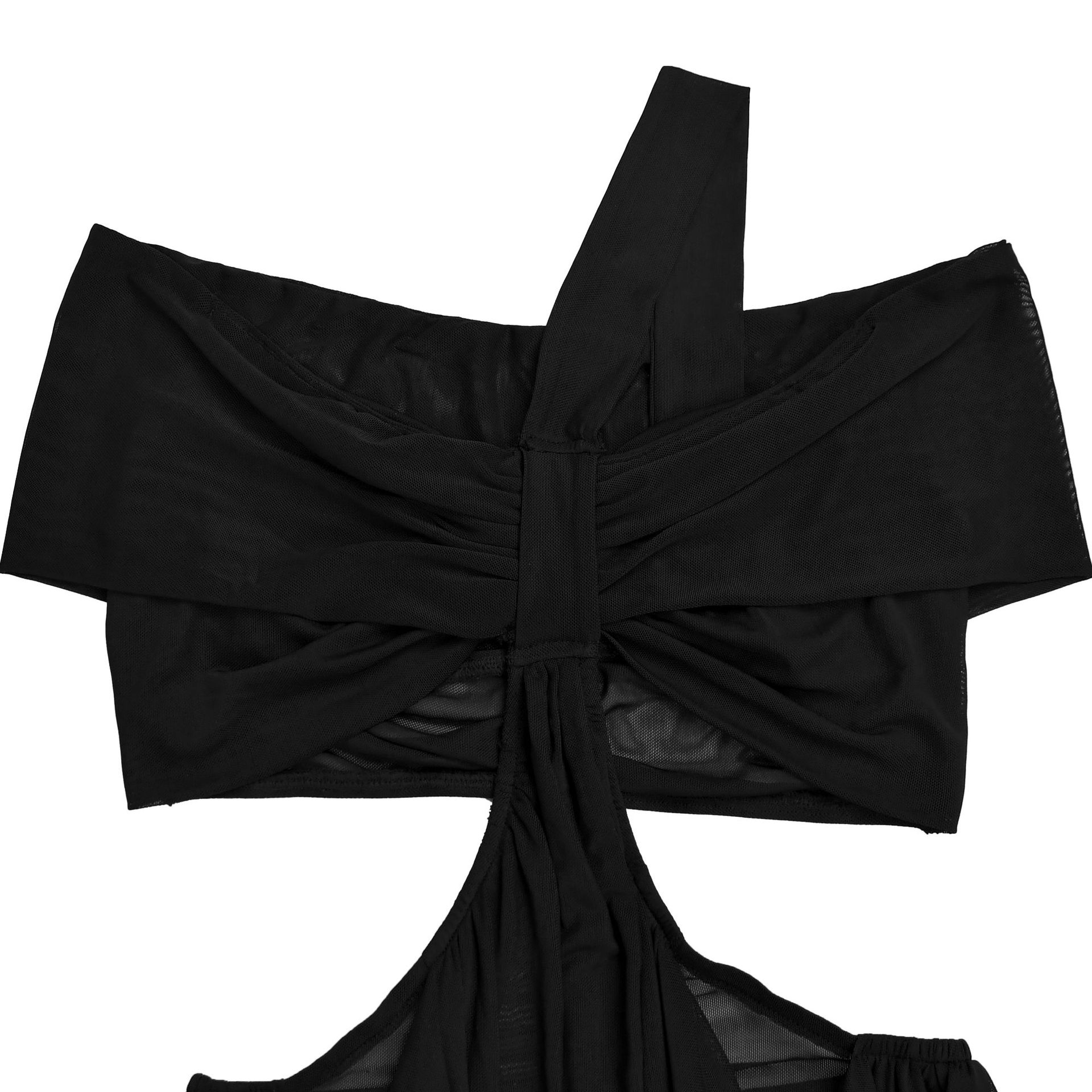 GLCMYAYA Women Off Shoulder Strap Short Sleeve Cutout Ruched Stacked Maxi Long Dress 2025 Summer Vacation Holiday Party Dresses