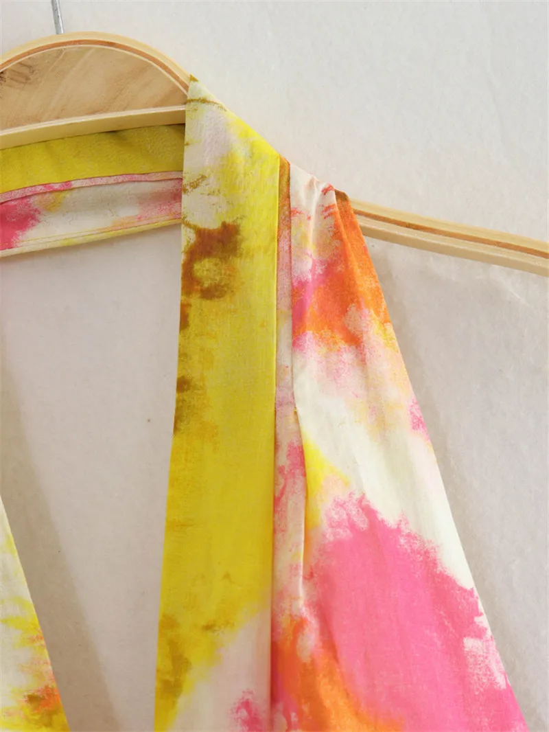 CM.YAYA Women Sleeveless Floral Printed Halter V-neck Backless Big Swing Smock Dress 2025 Birthday Summer Party Dresses Vestidos