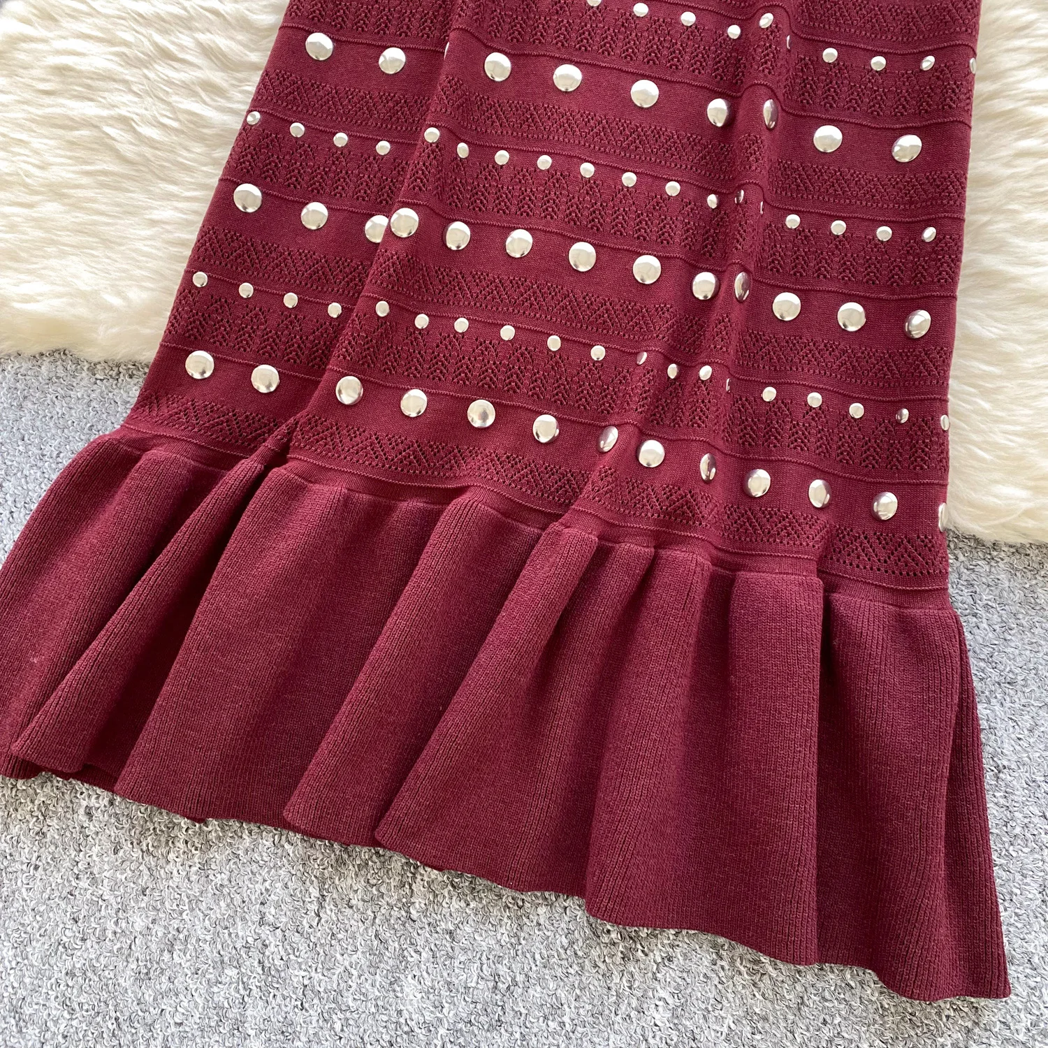 CM.YAYA Women Diamonds Hot Rhinestones Bodycon Ruffles Long Dress Sleeveless Summer Birthday Night Party Vestido Sexy Dresses