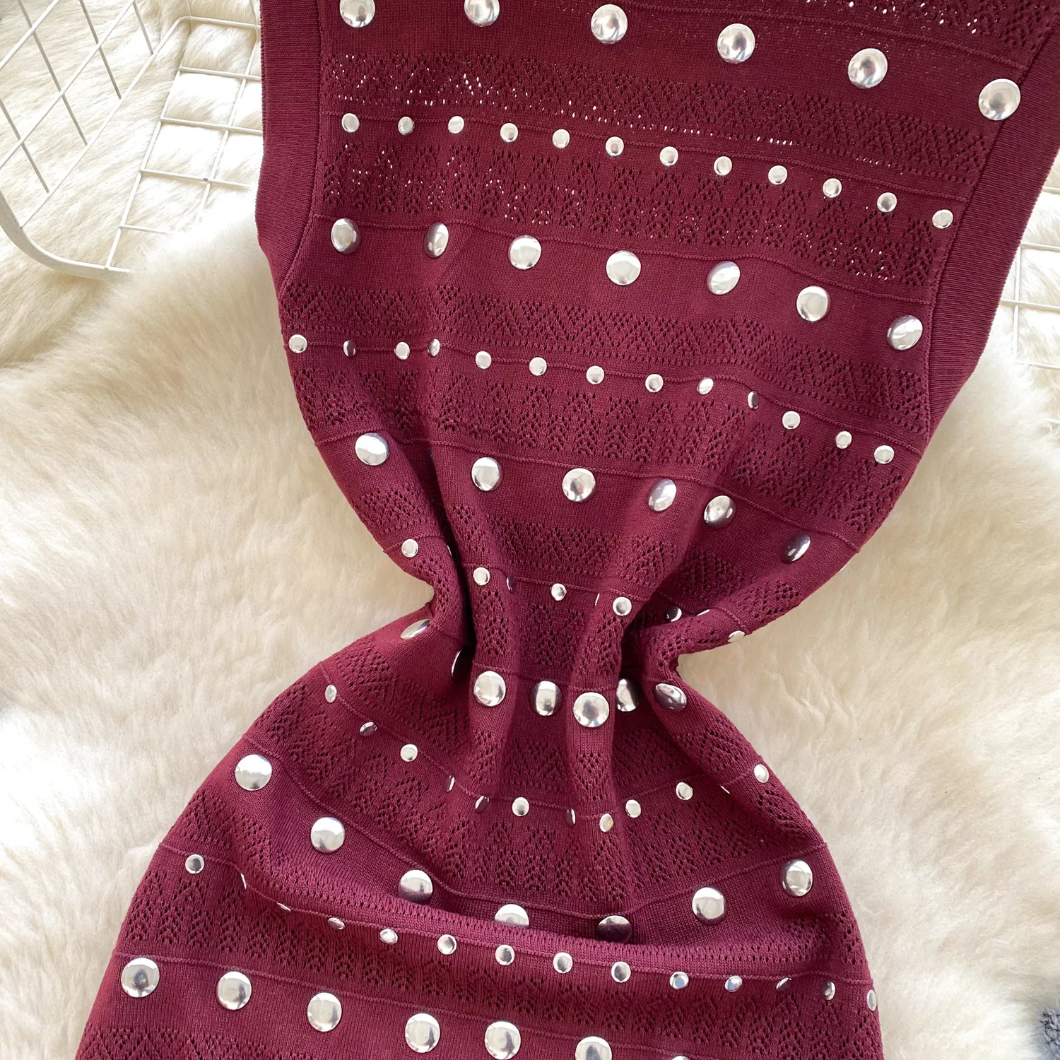 CM.YAYA Women Diamonds Hot Rhinestones Bodycon Ruffles Long Dress Sleeveless Summer Birthday Night Party Vestido Sexy Dresses