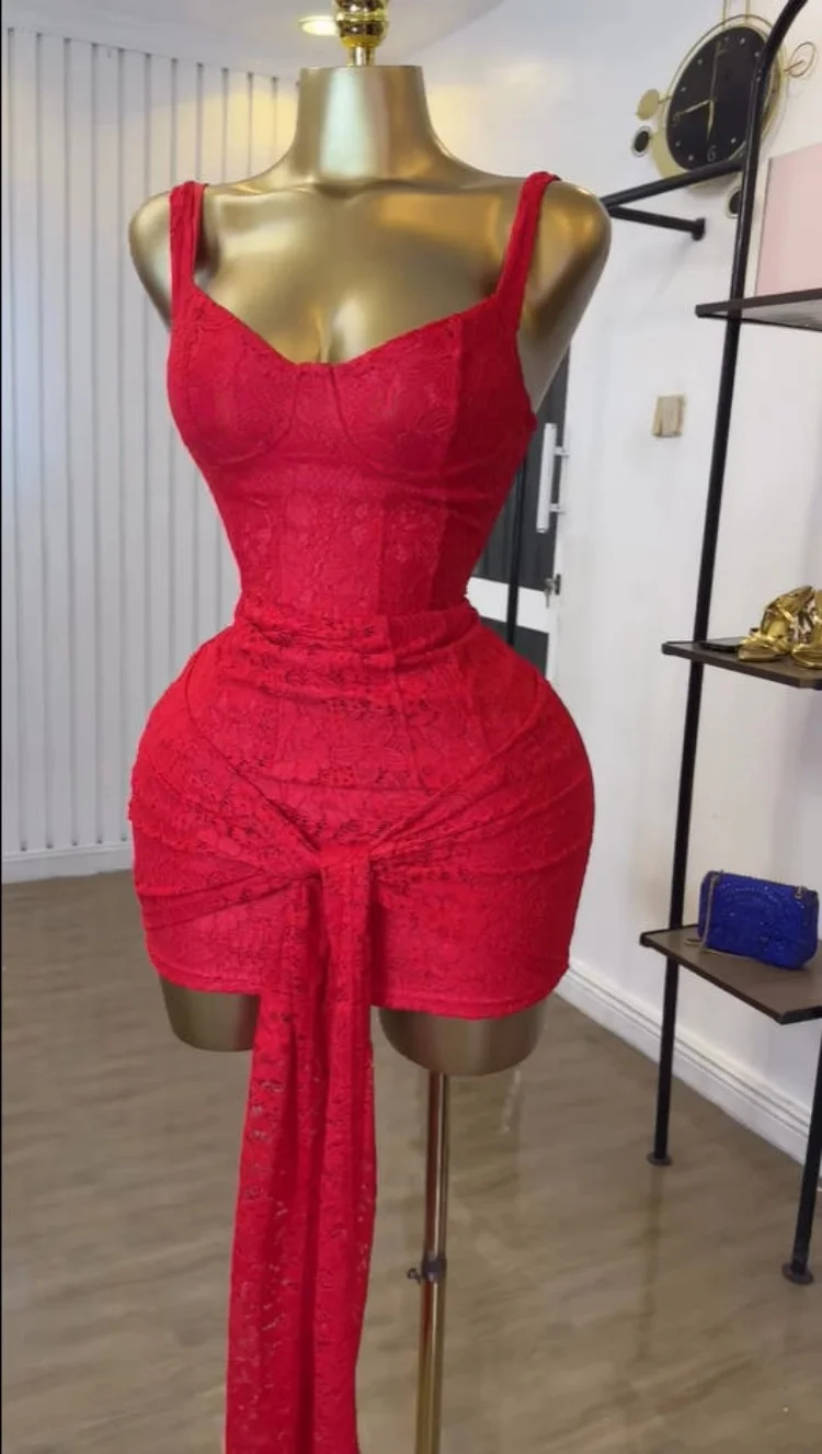 GLCMYAYA Street Women Lace Bowknot Front V-neck Sleeveless Bodycon Midi Mini Dress 2025 Fall Vacation Sexy Even Dresses Vestidos