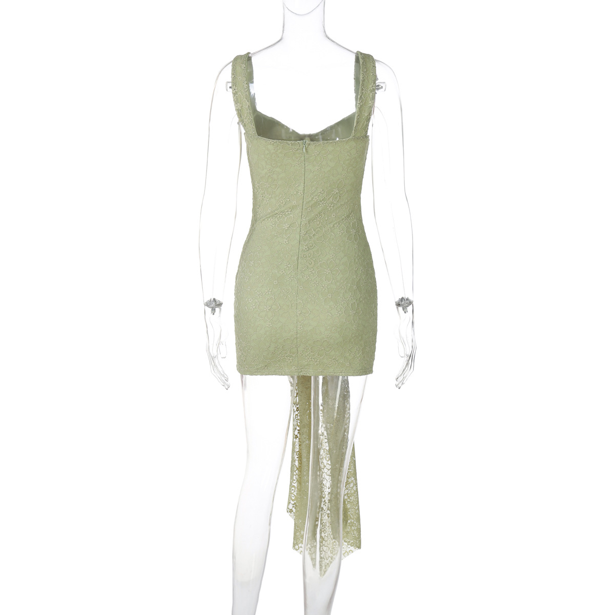 GLCMYAYA Street Women Lace Bowknot Front V-neck Sleeveless Bodycon Midi Mini Dress 2025 Fall Vacation Sexy Even Dresses Vestidos