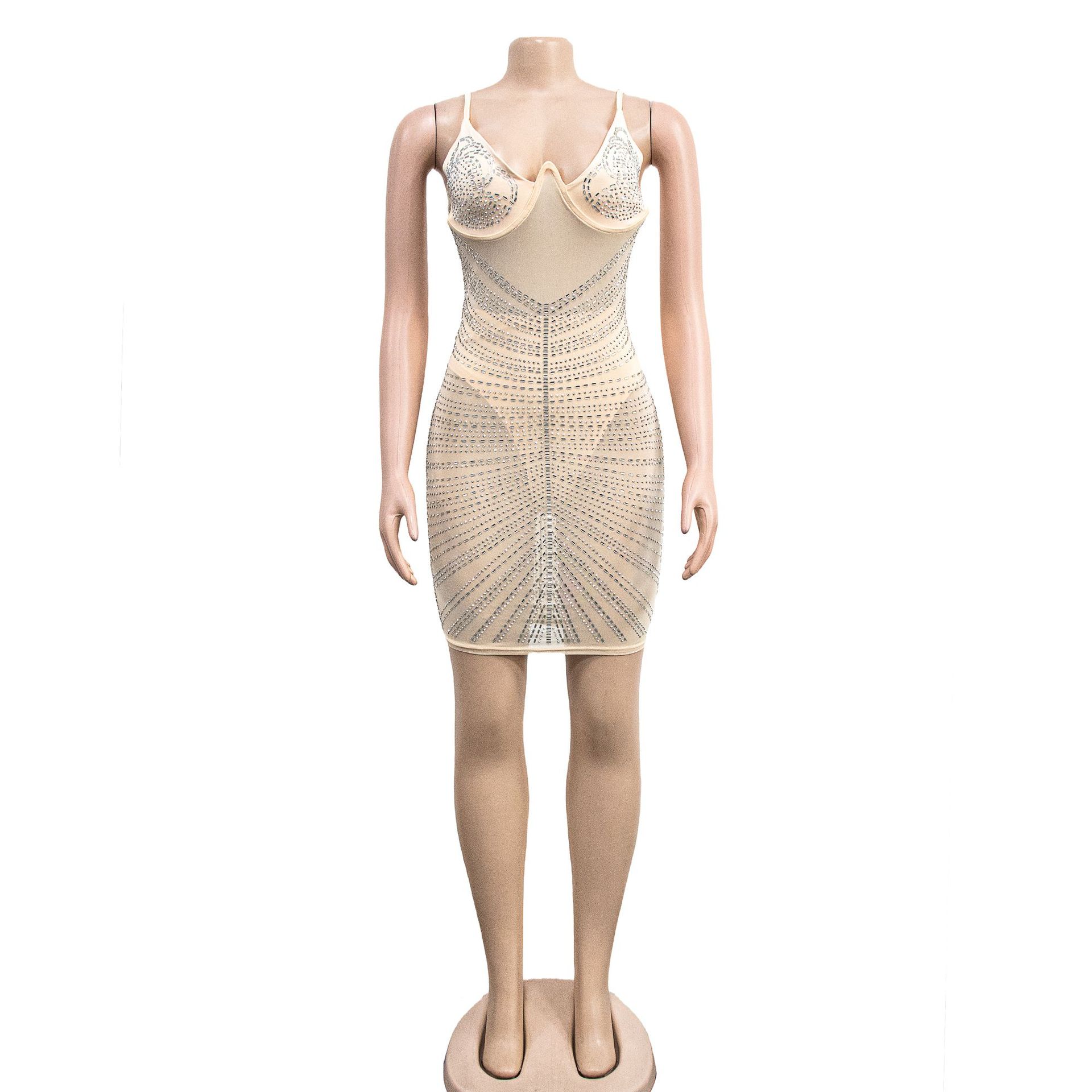 CM.YAYA Women Rhinestones Hot Drilling Mesh See Though Patchwork Midi Mini Dress Crystal Party Dresses Night Out Robes Vestidos CM.YAYA Women Rhinestones Hot Drilling Mesh See Though Patchwork Midi Mini Dress Crystal Party Dresses Night Out Robes Vestidos