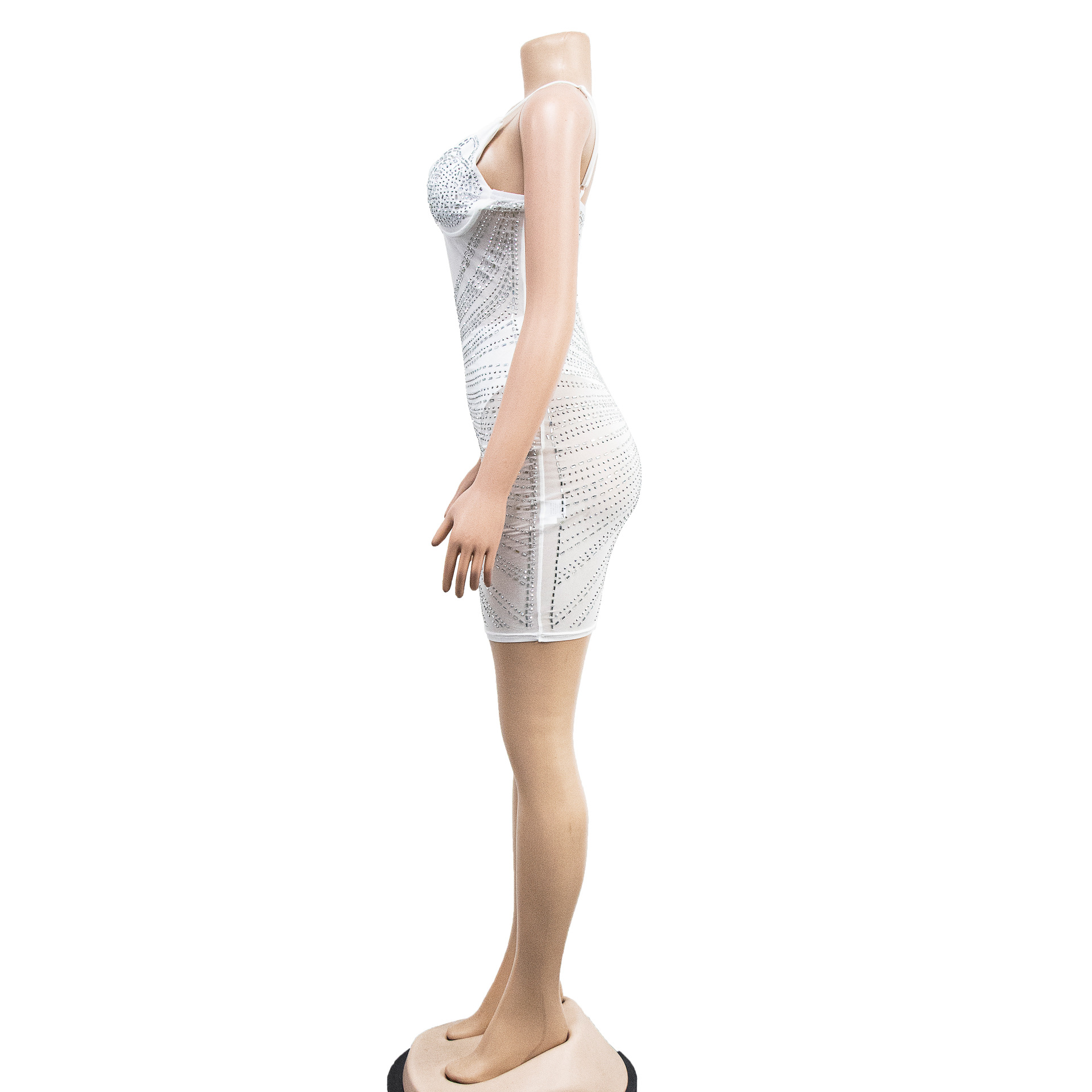 CM.YAYA Women Rhinestones Hot Drilling Mesh See Though Patchwork Midi Mini Dress Crystal Party Dresses Night Out Robes Vestidos CM.YAYA Women Rhinestones Hot Drilling Mesh See Though Patchwork Midi Mini Dress Crystal Party Dresses Night Out Robes Vestidos