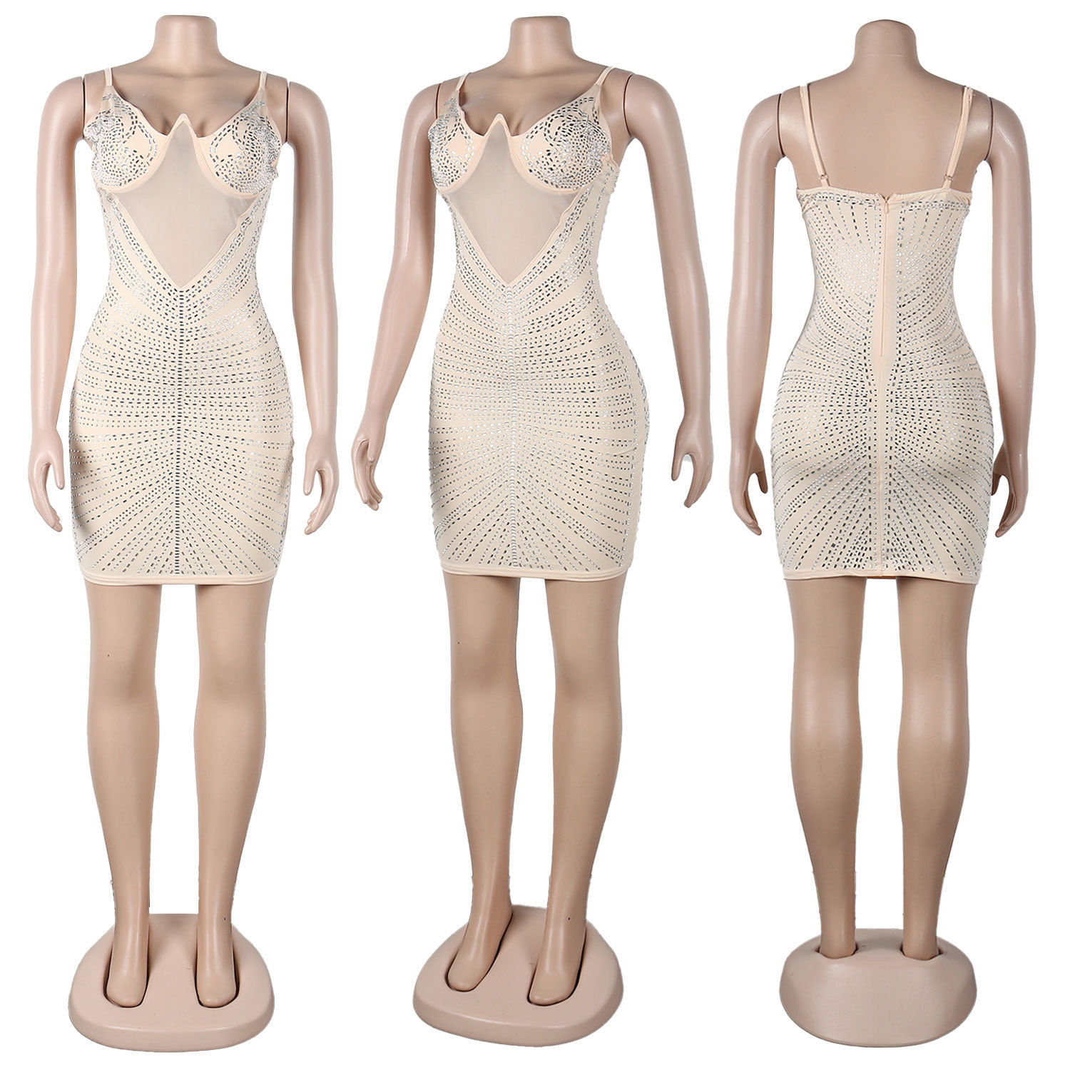 CM.YAYA Women Rhinestones Hot Drilling Mesh See Though Patchwork Midi Mini Dress Crystal Party Dresses Night Out Robes Vestidos CM.YAYA Women Rhinestones Hot Drilling Mesh See Though Patchwork Midi Mini Dress Crystal Party Dresses Night Out Robes Vestidos