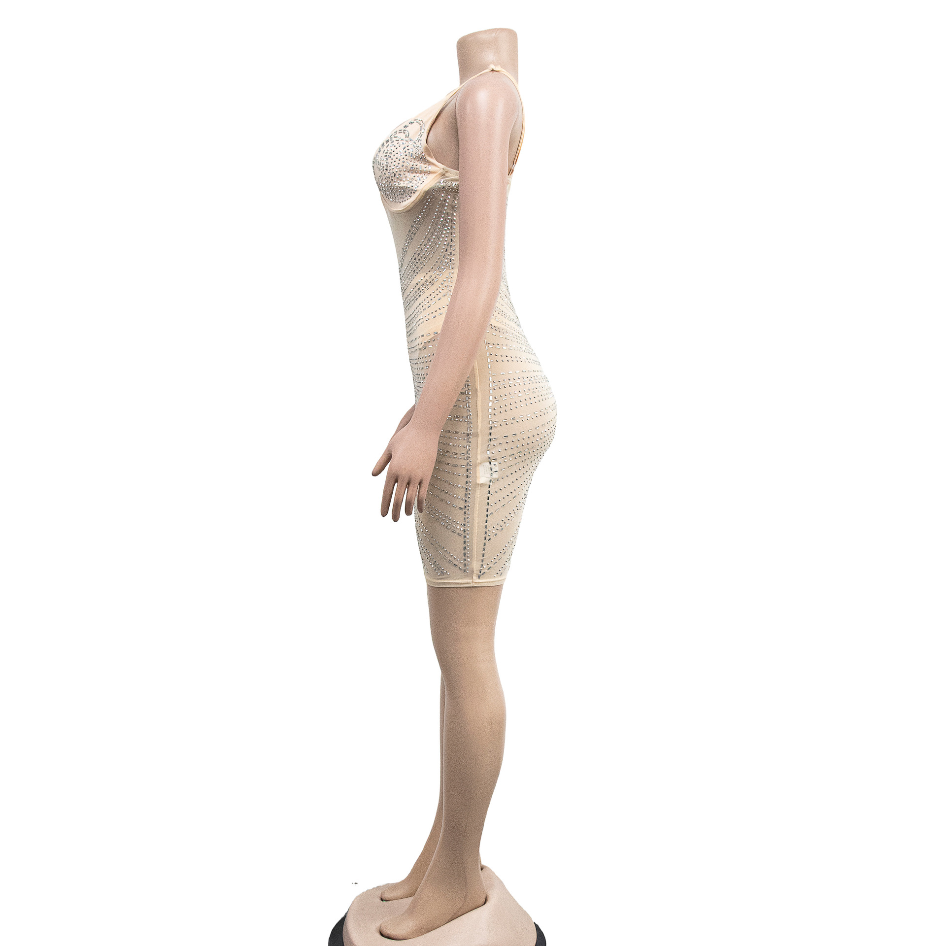 CM.YAYA Women Rhinestones Hot Drilling Mesh See Though Patchwork Midi Mini Dress Crystal Party Dresses Night Out Robes Vestidos CM.YAYA Women Rhinestones Hot Drilling Mesh See Though Patchwork Midi Mini Dress Crystal Party Dresses Night Out Robes Vestidos