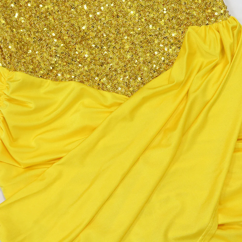 CM.YAYA 2024 Summer Sequined Sleeveless Women Dress Sexy Party Street Club O-Neck Mini Dresses Ruched Evening Bodycon Vestidos