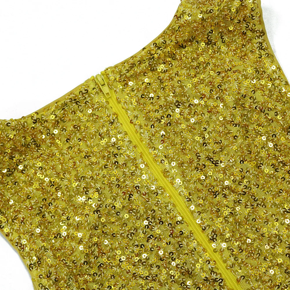 CM.YAYA 2024 Summer Sequined Sleeveless Women Dress Sexy Party Street Club O-Neck Mini Dresses Ruched Evening Bodycon Vestidos