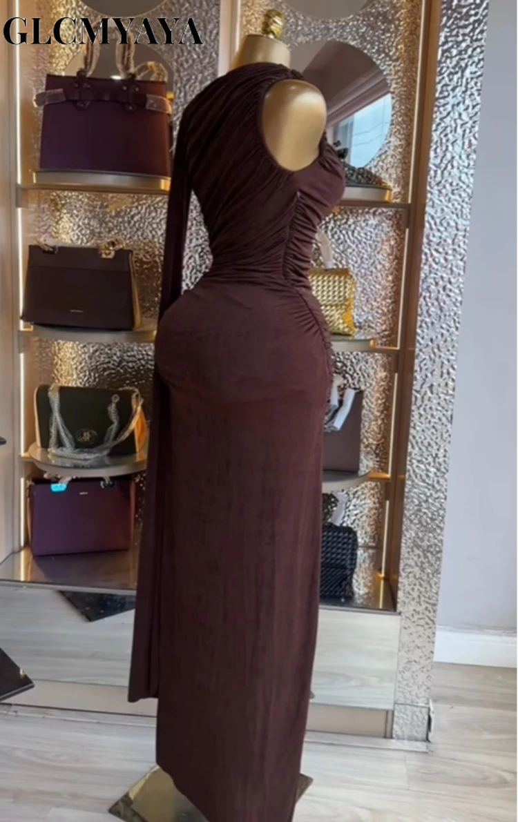 CM.YAYA Women Sleeveless Streamer Ruched Stacked Bodycon Midi Long Maxi Dress 2026 Elegant Evening Birthday Party Dresses CM.YAYA Women Sleeveless Streamer Ruched Stacked Bodycon Midi Long Maxi Dress 2026 Elegant Evening Birthday Party Dresses