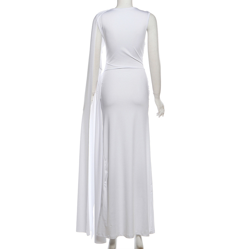 CM.YAYA Women Sleeveless Streamer Ruched Stacked Bodycon Midi Long Maxi Dress 2026 Elegant Evening Birthday Party Dresses