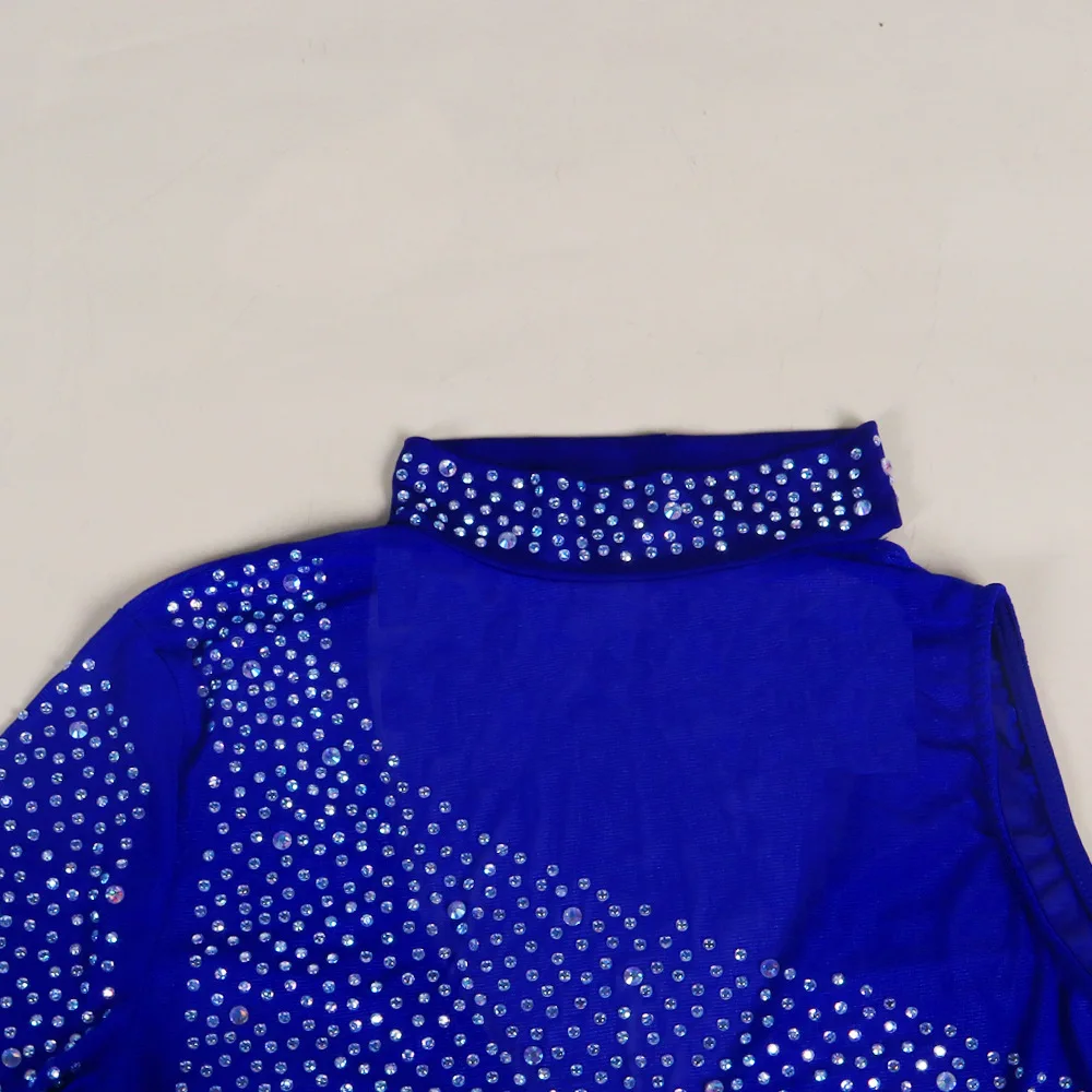 CM.YAYA Women Diamonds Hot Rhinestones Bodycon Midi Maxi Mermaid Dress Elegant Sexy Party Club One Long Sleeve Long Dresses