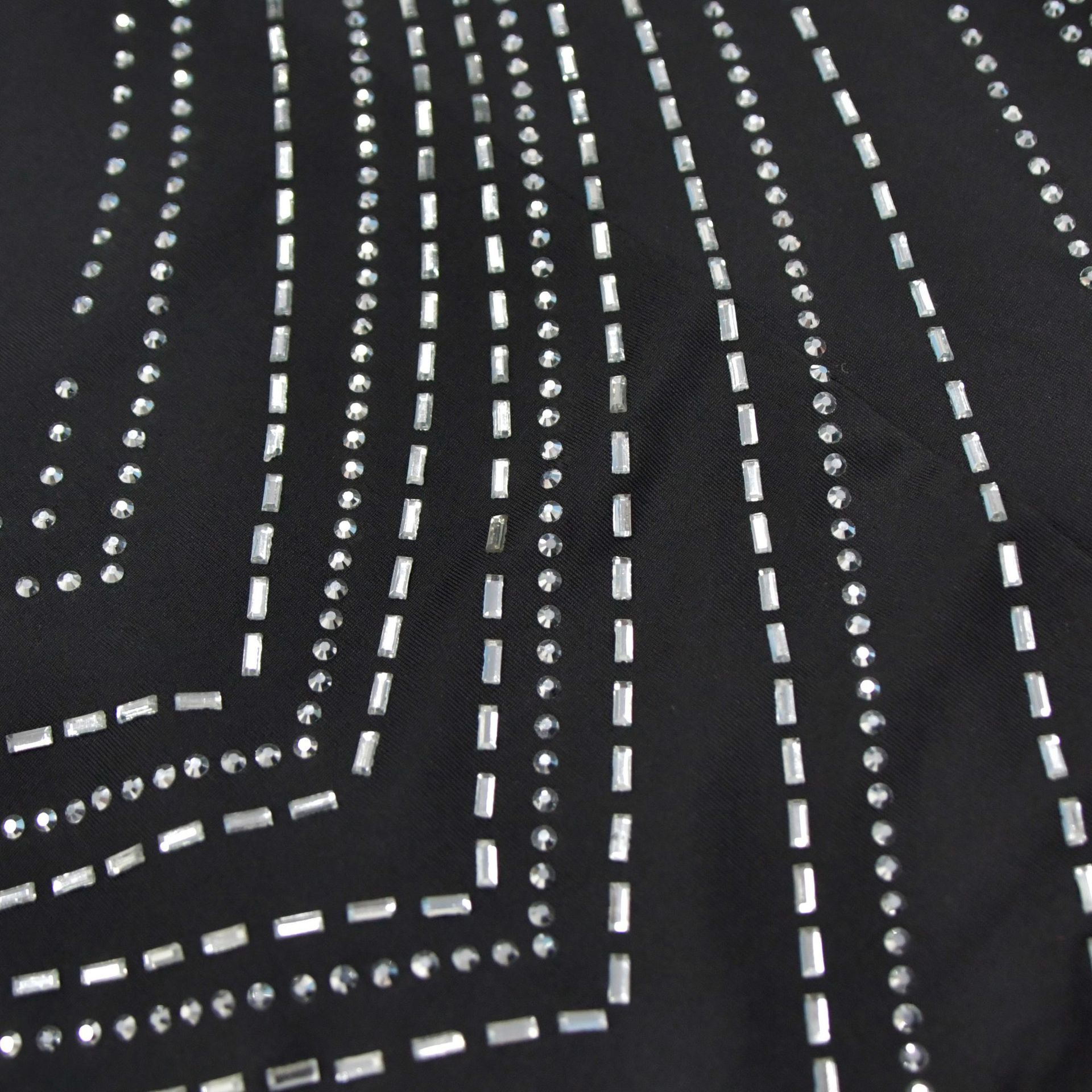 CM.YAYA Women O-neck Sleeveless Mesh Patchwork Diamonds Hot Rhinestones High Side Split Birthday Bodycon Midi Mermaid Maxi Dress