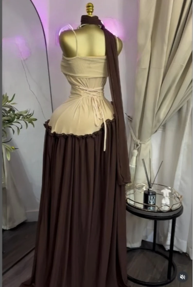 CM.YAYA Women Spaghetti Strap Skew Waist Patchwork A-line Maxi Dress with Scarf 2026 Street Beach Birthday Holiday Long Dresses CM.YAYA Women Spaghetti Strap Skew Waist Patchwork A-line Maxi Dress with Scarf 2026 Street Beach Birthday Holiday Long Dresses